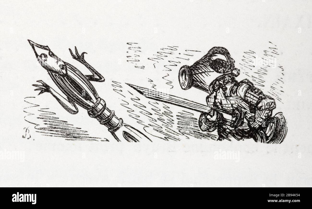 Illustration pour Honoré de Balzac, The Tales comical, Paris: General Society Library, 1855 (rating: R8 ° Cc1405) Gustave Doré (1832-1883), dessinateur.' Illustration pour Honoré de Balzac, 'les Contes drolatiquess', Paris : Société générale de librairie, 1855'. Gravure sur bois. Paris, Maison de Balzac. Banque D'Images