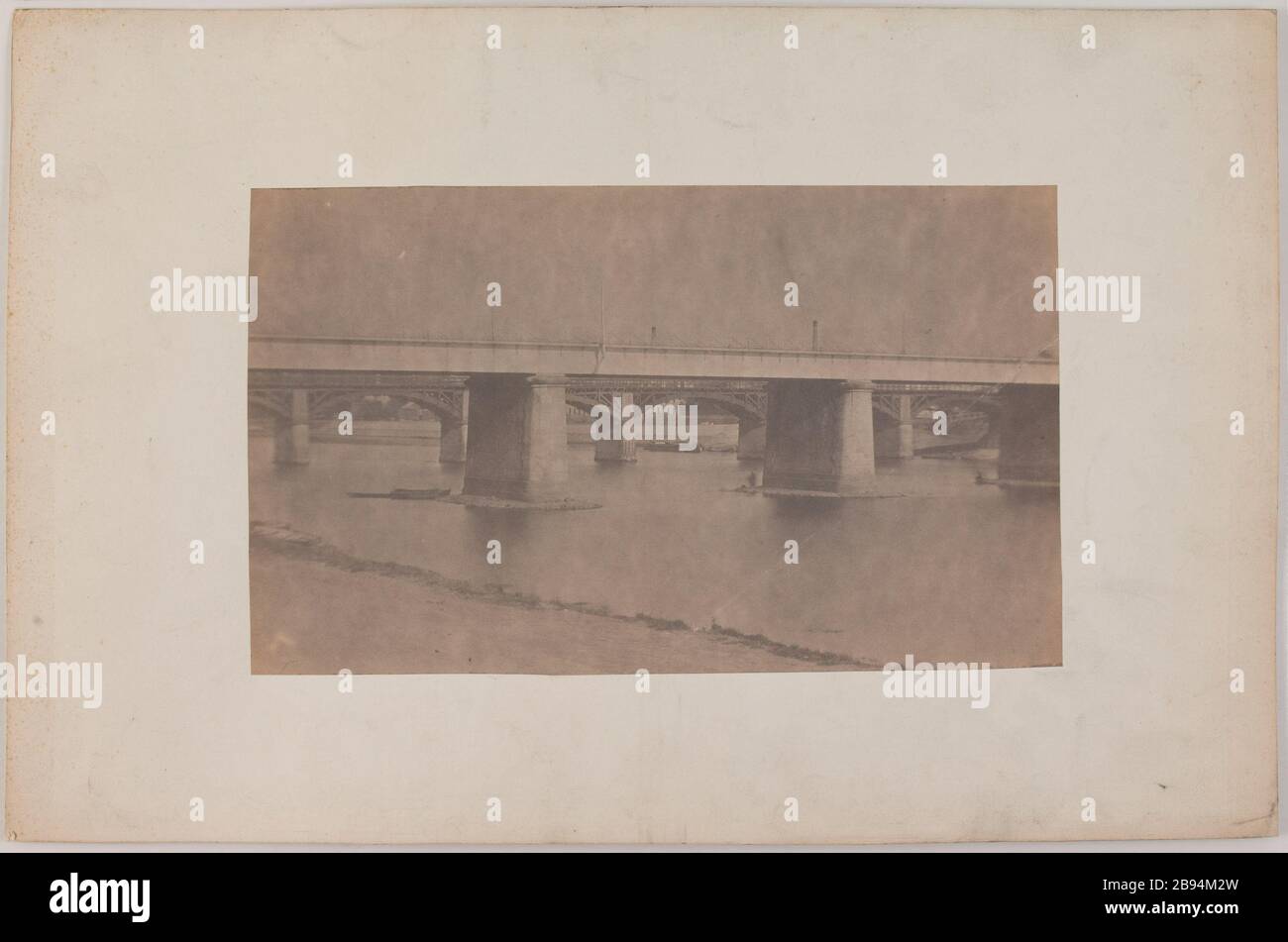 Perspective de deux ponts, Paris [?] Perspective de deux ponts, Paris [?]. Photographie anonyme. Rage au gélatino-bromure d'argent. Paris, musée Carnavalet. Banque D'Images