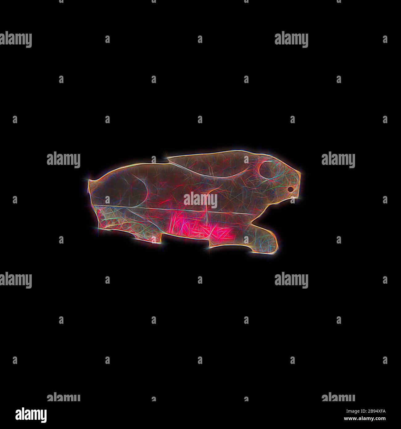 Lapin, dynastie des Zhou occidentaux, dynastie des Zhou occidentaux, environ 1000 B.C.E., nephrite, L: 2-3/8 in., art asiatique, réinventé par Gibon, design de glabour chaleureux et gai de la luminosité et des rayons de lumière radiance. L'art classique réinventé avec une touche moderne. La photographie inspirée du futurisme, qui embrasse l'énergie dynamique de la technologie moderne, du mouvement, de la vitesse et révolutionne la culture. Banque D'Images