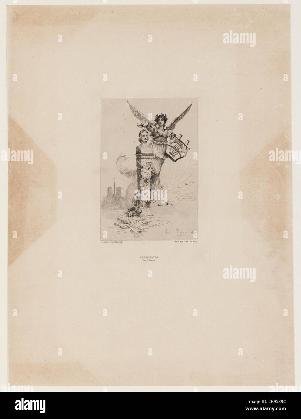 1. Buste de Victor Hugo, par David d'Angers Banque D'Images