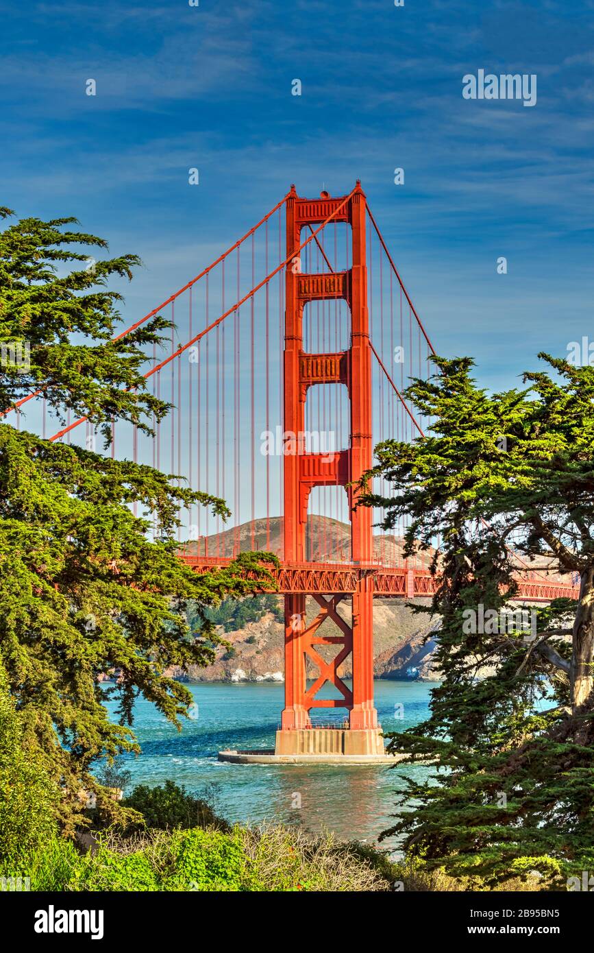 Le Golden Gate Bridge, San Francisco, California, USA Banque D'Images