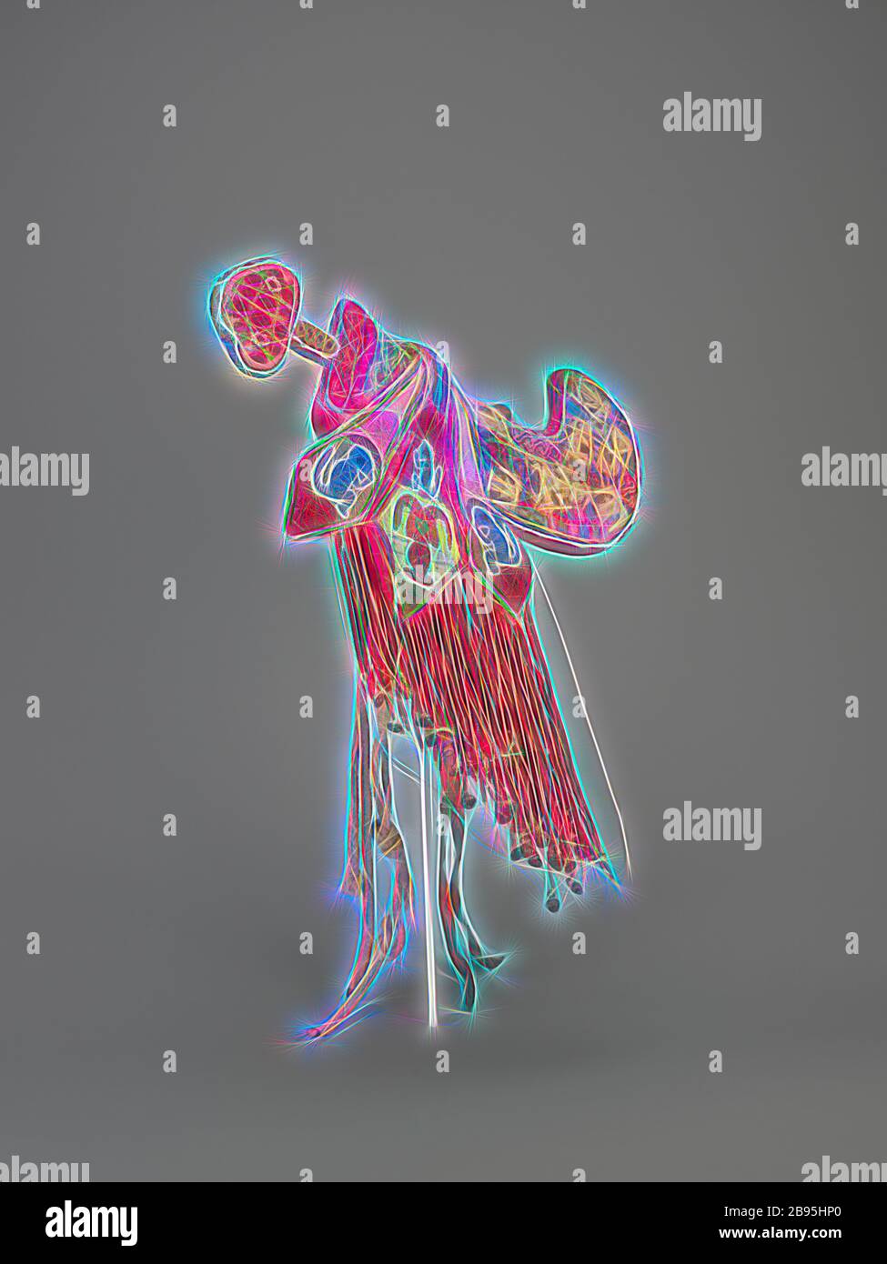 Épée et gaine cérémonielles, peuple Oowo, fin du XIXe siècle - début du XXe siècle, perles de verre, tissu, ivoire, fer, environ. L:18 po. (Épée dans la gaine), environ L:26 in. (Avec des éléments suspendus), l'art africain, repensé par Gibon, le design de glanissement chaleureux et gai de la luminosité et des rayons de lumière radiance. L'art classique réinventé avec une touche moderne. La photographie inspirée du futurisme, qui embrasse l'énergie dynamique de la technologie moderne, du mouvement, de la vitesse et révolutionne la culture. Banque D'Images