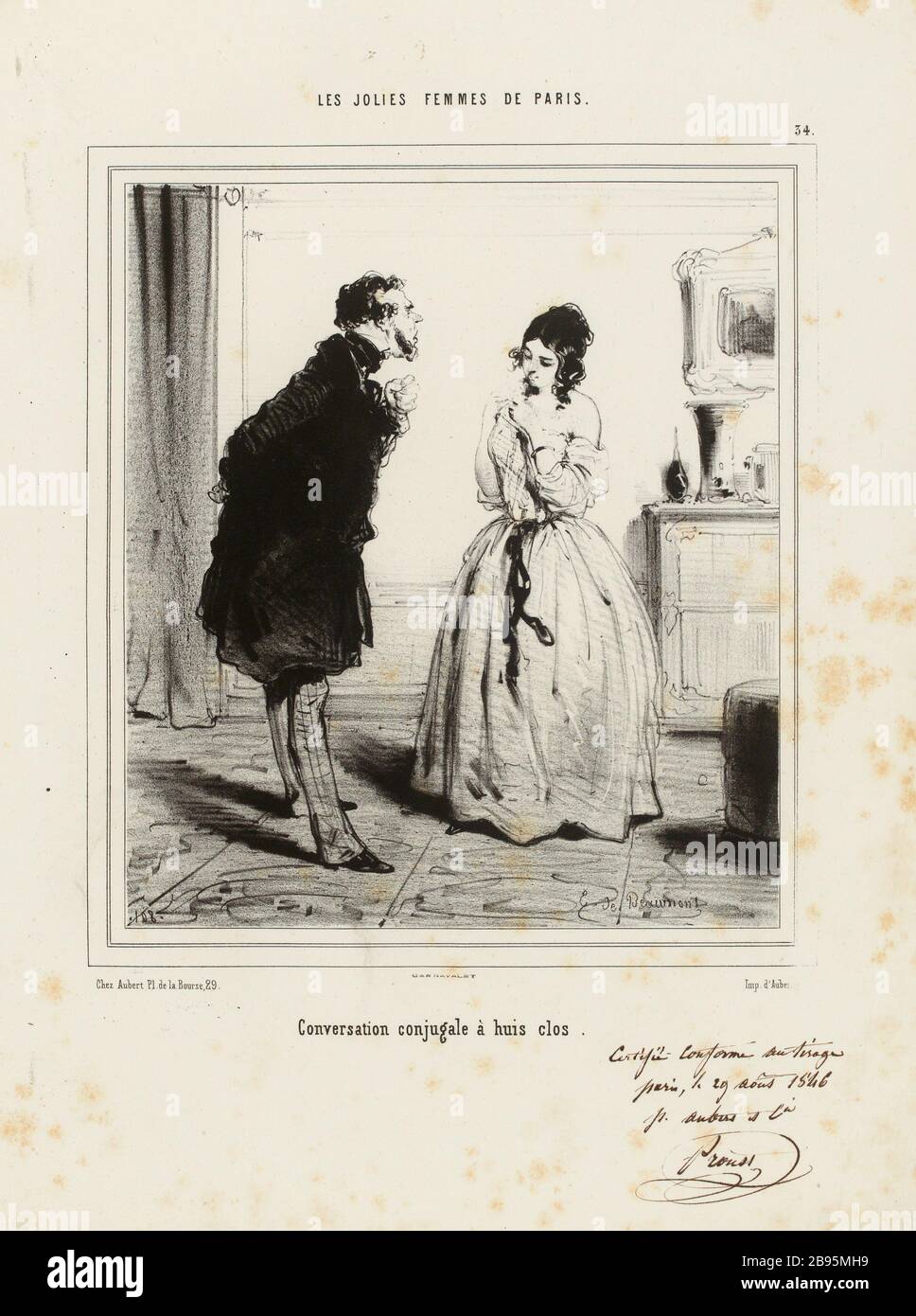 LES BELLES FEMMES DE PARIS. [Plaque 34] (comme indiqué) Banque D'Images