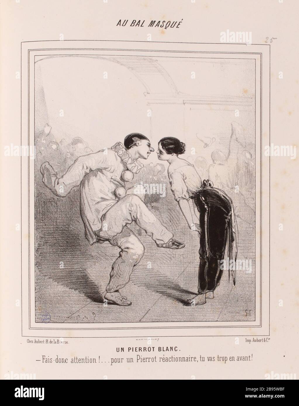 LA BILLE MASQUÉE [plaque 25] (comme indiqué) |. Un PIERROT BLANC (comme indiqué) Banque D'Images