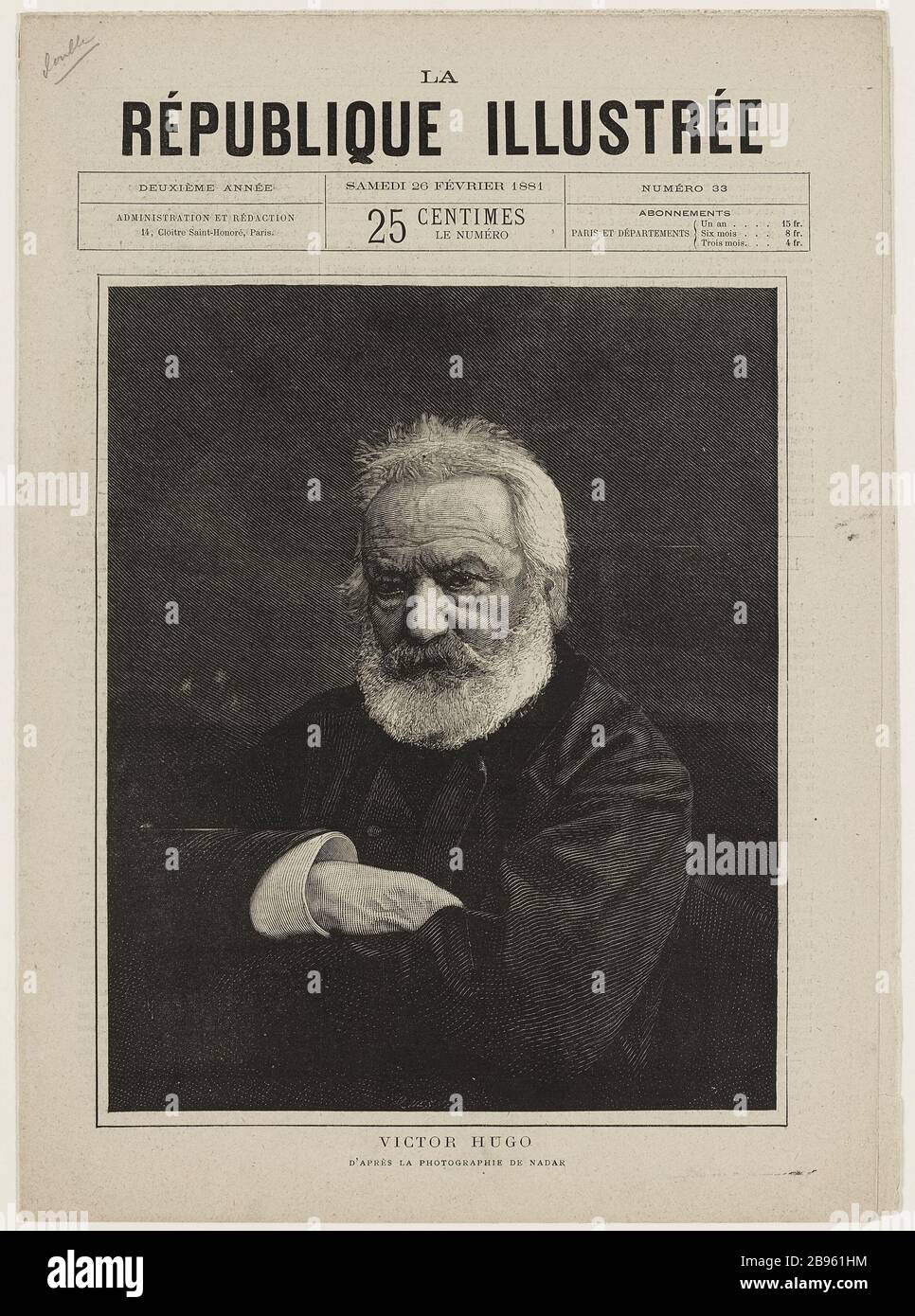 La République illustrée, 2ème année, n° 33, 26 février 1881 Banque D'Images