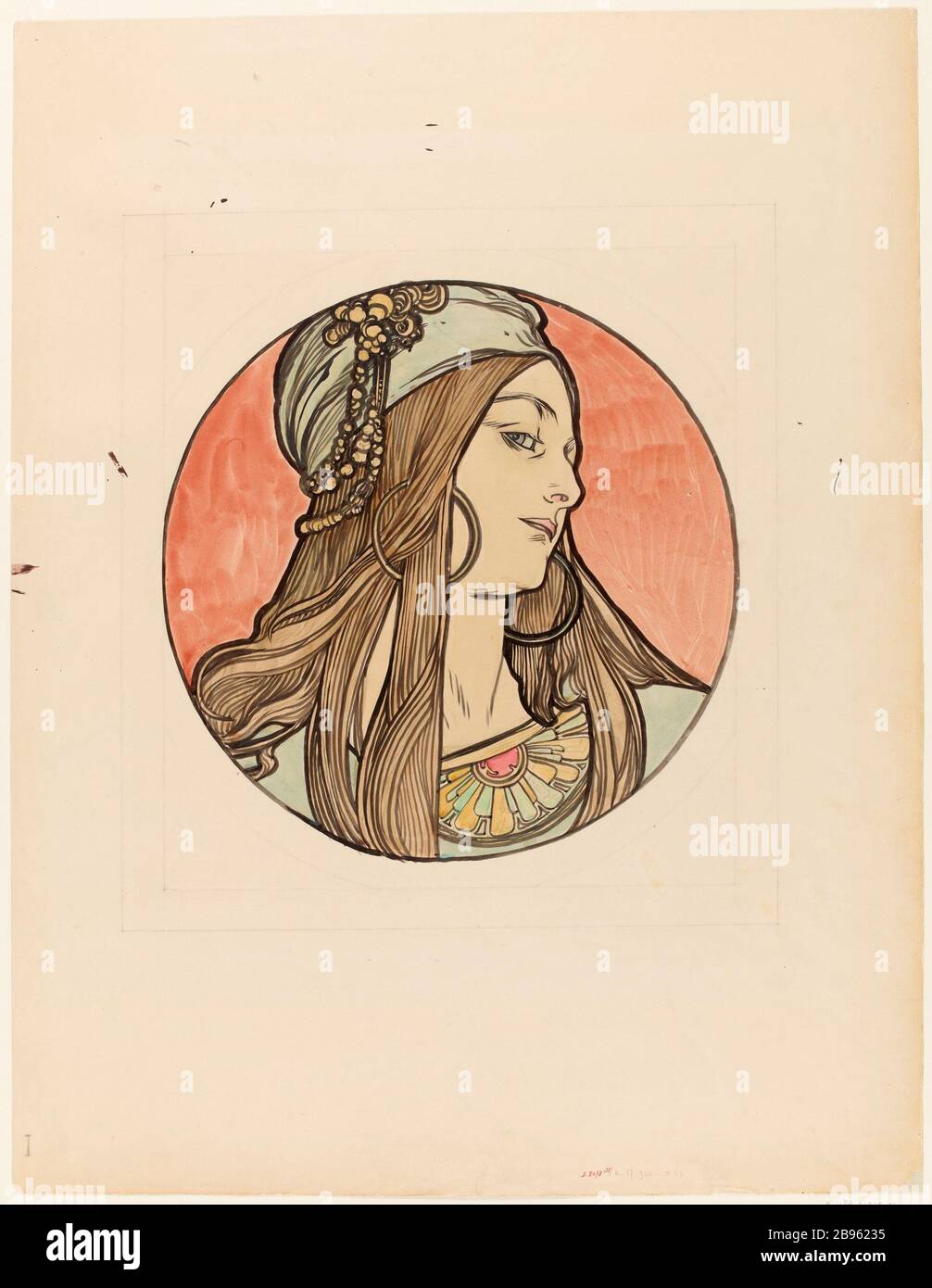 Vitrail pour la façade de la boutique Fouquet (titre factice) Banque D'Images