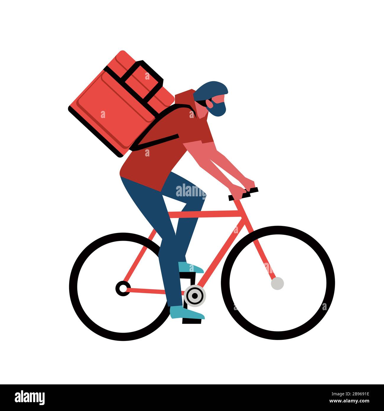 Service de livraison sans contact pendant la quarantaine Illustration de Vecteur