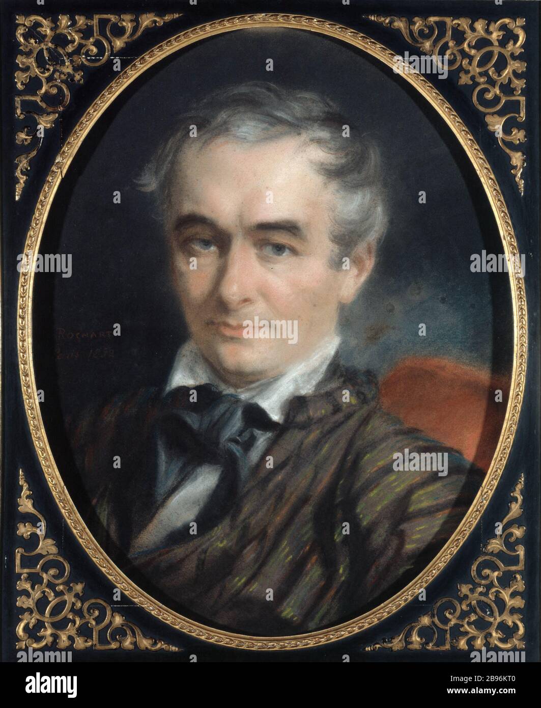 PORTRAIT DE PROSPER MERIMEE Simon Jacques Rochart. 'Portrait de Prosper Mérimée (1803-1870)'. Pastel, 1852. Paris, musée Carnavalet. Banque D'Images