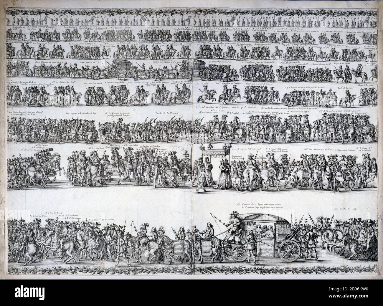 ENTRÉE DE LA REINE MARIE THÉRÈSE À PARIS 'entrée de la reine Marie-Thérèse à Paris en 1660'. Gravité. Paris, musée Carnavalet. Banque D'Images