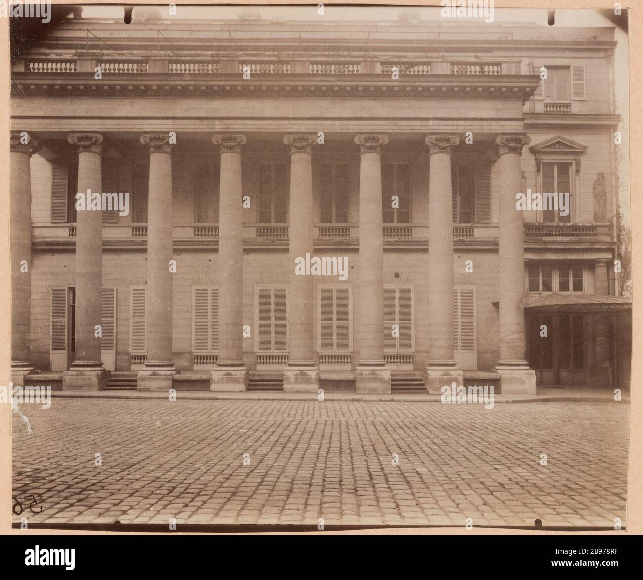 Hotel Gallimet / Hotel President talon / Ambassade italienne, ​​7ème arrondissement, Paris. Atget, Eugène (Jean Eugène Auguste Atget, dit). 'Hôtel de Galifet / hôtel du président talon / Ambassade d'Italie, 7ème arrondissement, Paris'. Papier de rage alluminé. Paris, musée Carnavalet. Banque D'Images