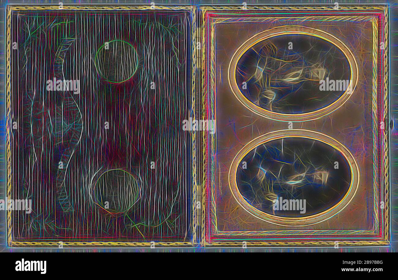 Portrait d'un homme assis avec barbe complète Chin, William J. Shew (américain, 1820 - 1903), 1857, Stereographe, daguerréotype, de couleur main, réinventé par Gibon, design de glanissement chaleureux et gai de luminosité et de rayons de lumière radiance. L'art classique réinventé avec une touche moderne. La photographie inspirée du futurisme, qui embrasse l'énergie dynamique de la technologie moderne, du mouvement, de la vitesse et révolutionne la culture. Banque D'Images