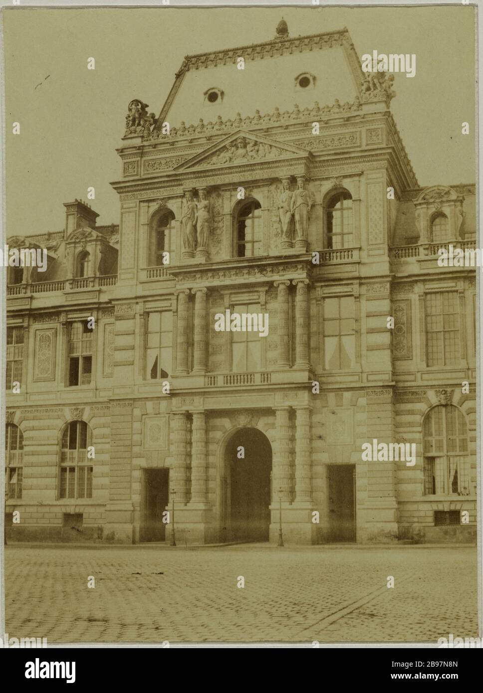 LOUVRE, PASSAGE RICHELIEU, À CÔTÉ DE LA PLACE DU PALAIS ROYAL, 1ère arrondissement, PARIS le Louvre, passage Richelieu, côté de la place du Palais Royal, Paris (Ier arr.). 1851-1900. Photographie anonyme. Paris, musée Carnavalet. Banque D'Images
