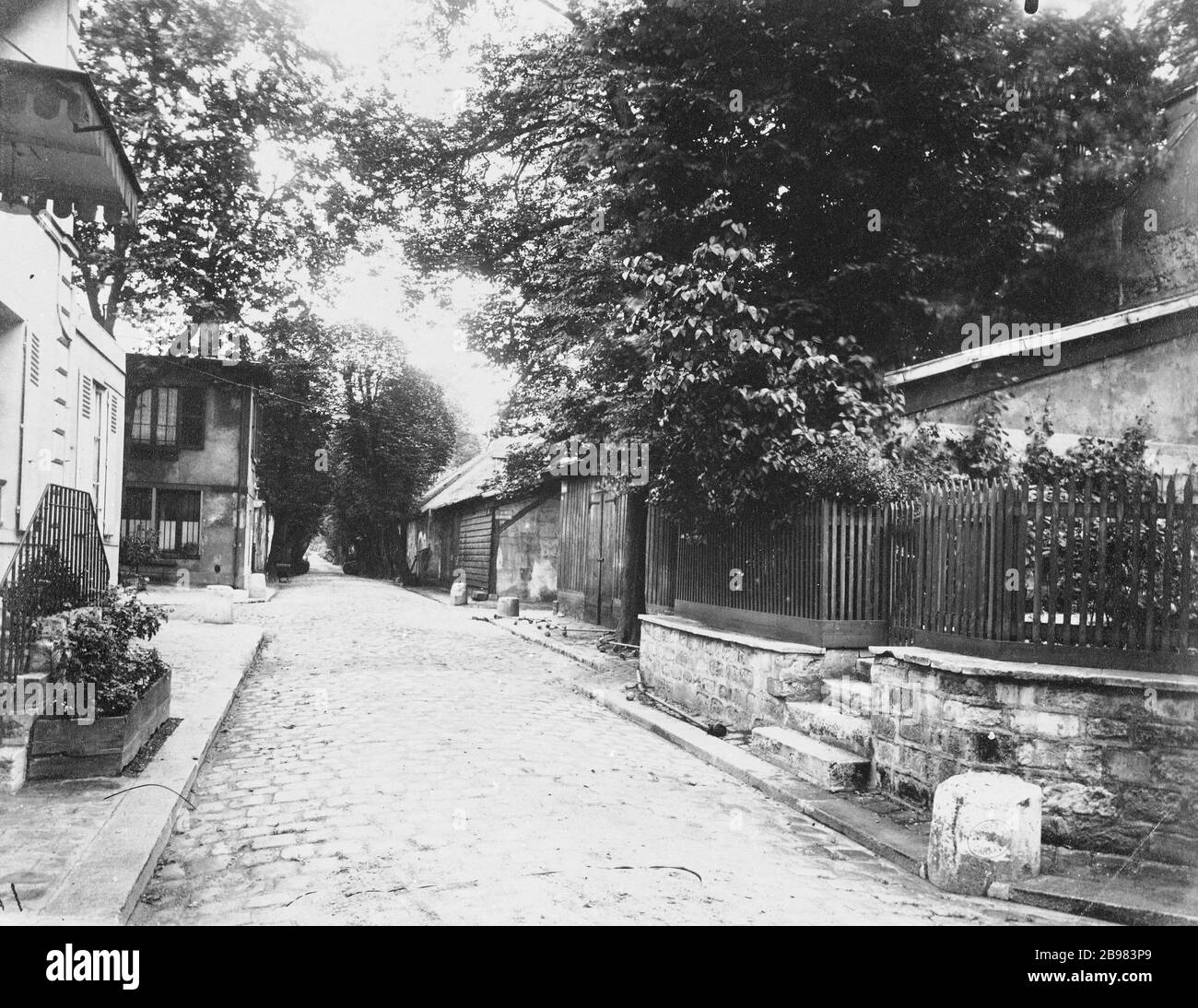 ENTREPÔT BERCY entrepôt de Bercy : cour Crépier. Paris (XIIème arrondissement). Photo d'Eugène Atget (1857-1927). Paris, musée Carnavalet. Banque D'Images