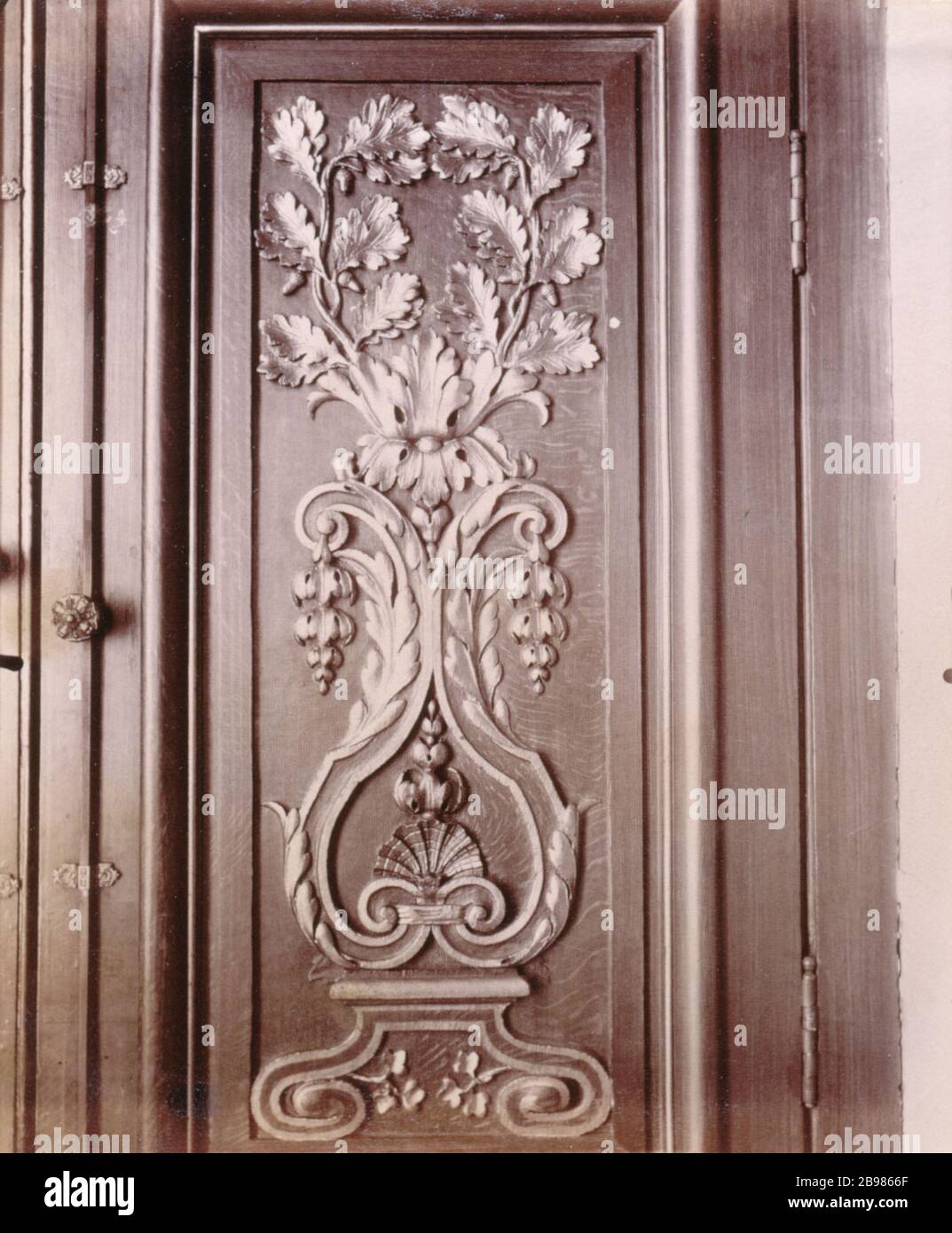 HÔTEL DE LAUZUN Lambris, hôtel de Lauzin, 17 Quai Danjou. Paris, IVème arrondissement, 1920. Photo d'Eugène Atget (1847-1927). Paris, musée Carnavalet. Banque D'Images
