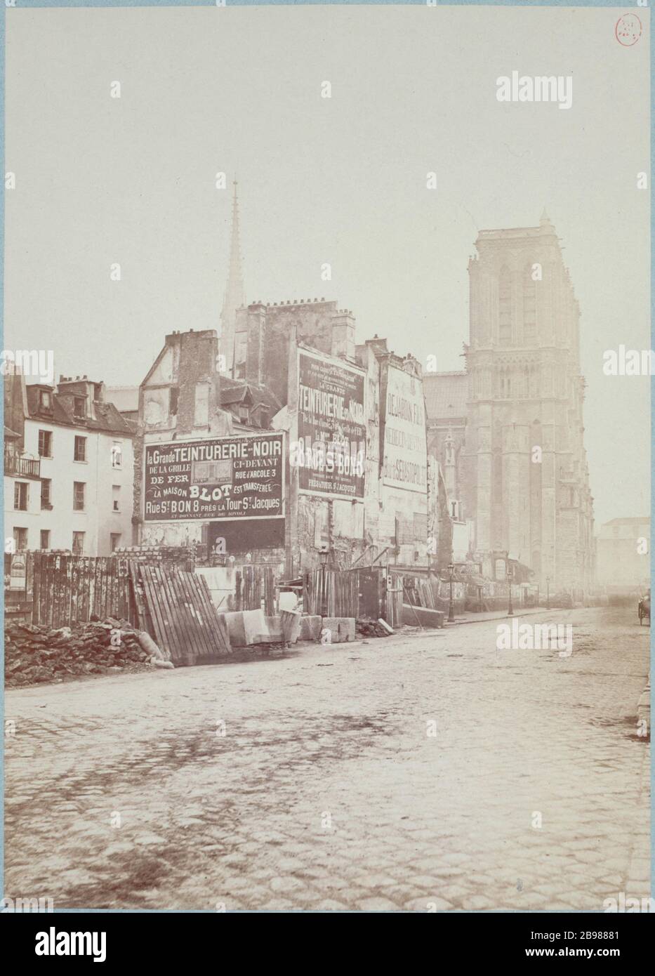 RUE DE LA CITE rue de la Cité. Paris (IVème arr.), 1869. Paris, musée Carnavalet. Banque D'Images