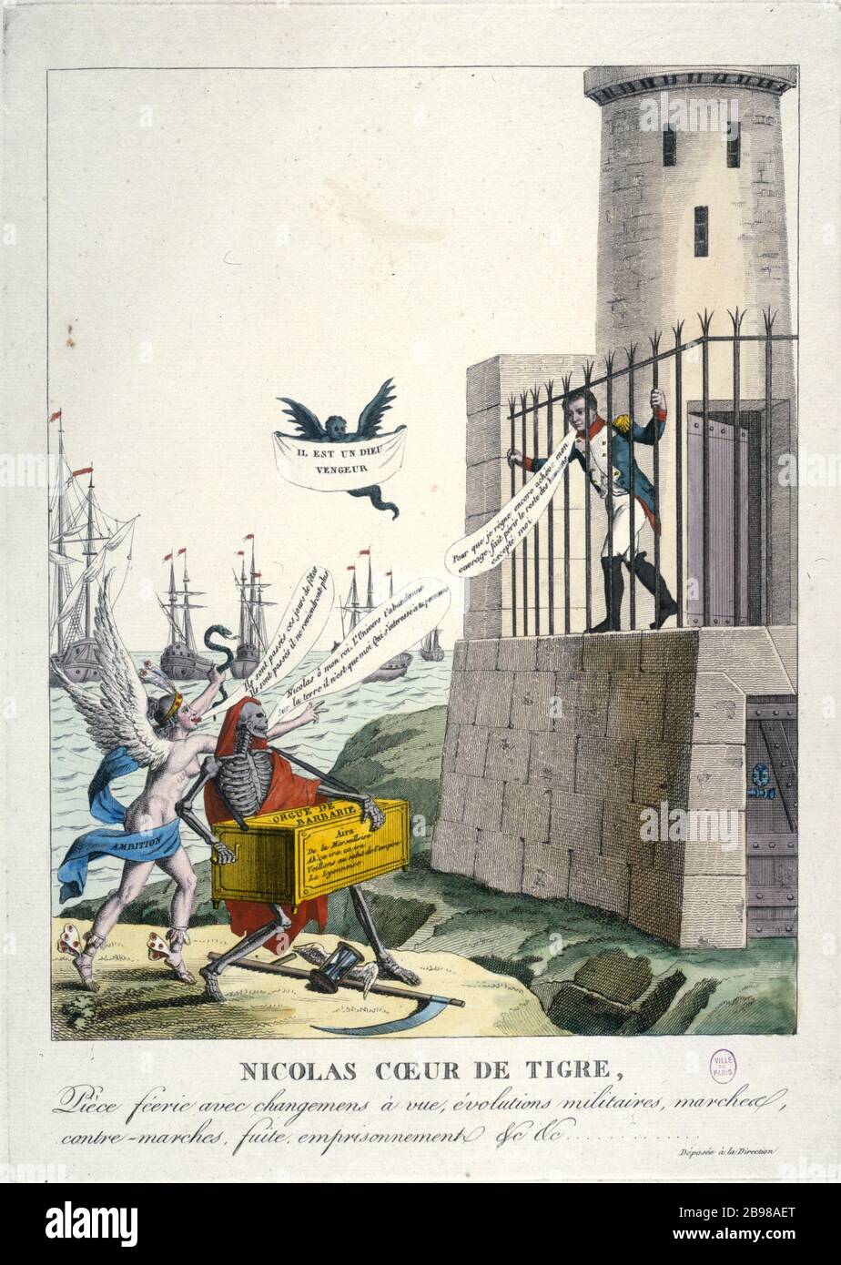 Nicolas coeur du tigre 'Nicolas coeur de tigre'. Anonyme d'estampe. Paris, musée Carnavalet. Banque D'Images