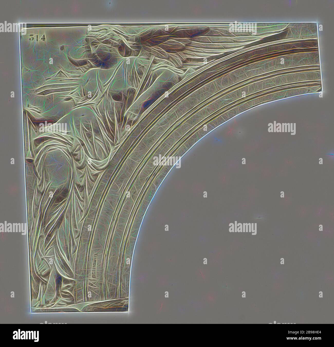 La Science moderne, Sculpture d'Emile Seurre, Décoration du Louvre, Paris, Édouard Baldus (français, né en Allemagne, 1813 - 1889), Paris, France, 1852–1857, imprimé en papier salé, 12.2 × 12.7 cm (4 13/16 × 5 po.), réimaginé par Gibon, design chaleureux et gai lumineux. L'art classique réinventé avec une touche moderne. Photographie inspirée par le futurisme, embrassant l'énergie dynamique de la technologie moderne, le mouvement, la vitesse et révolutionnez la culture. Banque D'Images