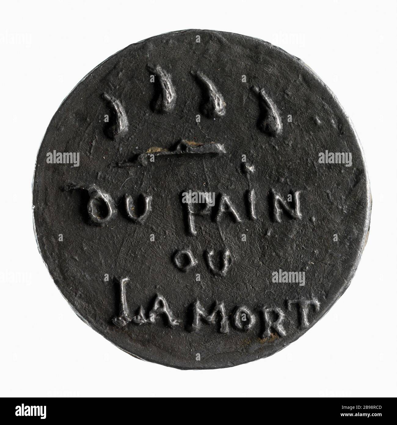 Journées insurrection de juin, 23 juin 1848 (titre factice) insurrection des journalistes de Juin, 23 juin 1848. Laiton, 1848. Paris, musée Carnavalet. Banque D'Images