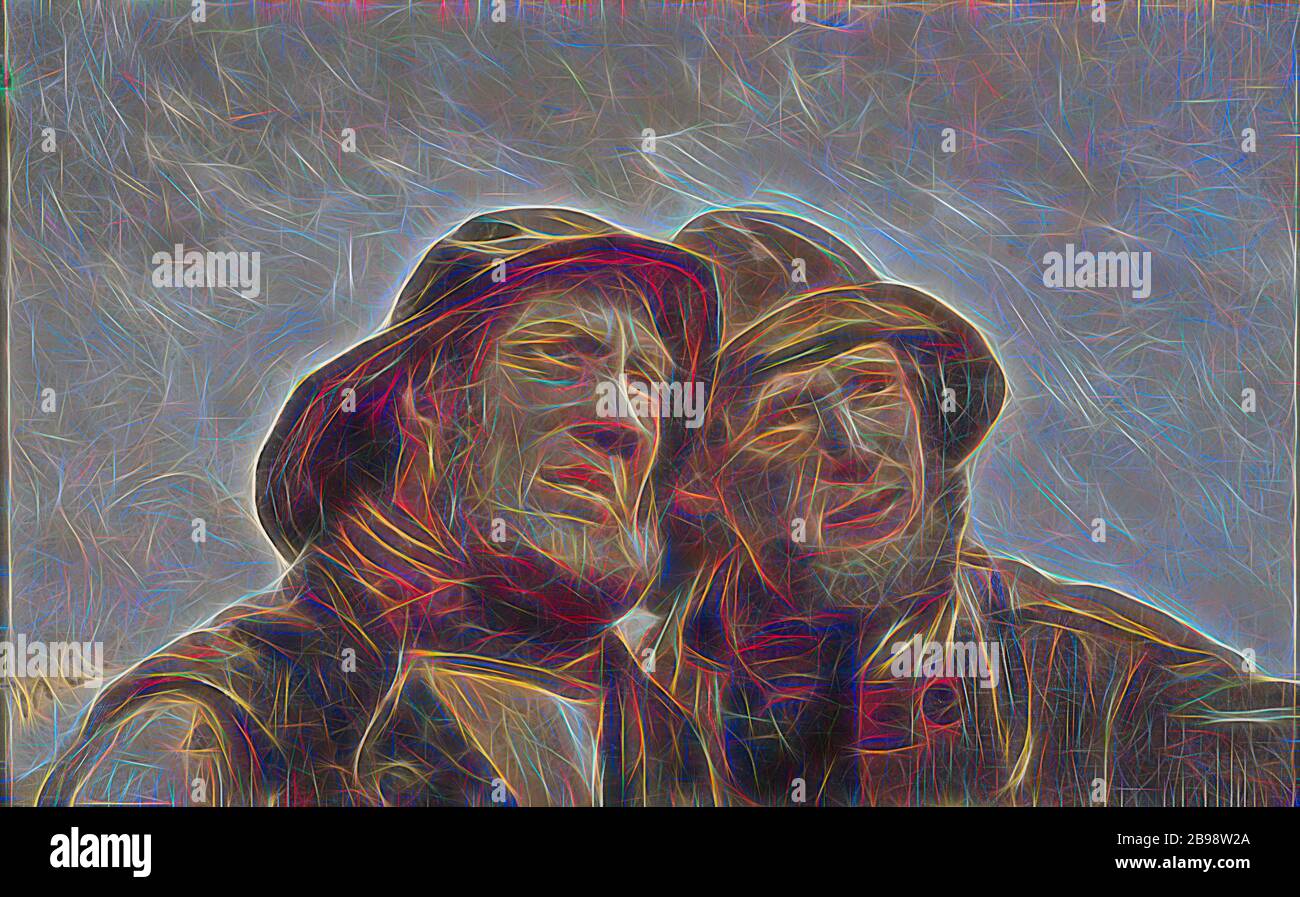 Michael Peter Ancher, deux pêcheurs, étude, deux pêcheurs, peinture, huile sur toile, hauteur, 25.5 cm (10 pouces), largeur, 42 cm (16.5 pouces), Signerad, M.A., réimaginé par Gibon, conception de chaleureux gai lumineux brillant de la luminosité et de rayons de lumière radiance. L'art classique réinventé avec une touche moderne. Photographie inspirée par le futurisme, embrassant l'énergie dynamique de la technologie moderne, le mouvement, la vitesse et révolutionnez la culture. Banque D'Images