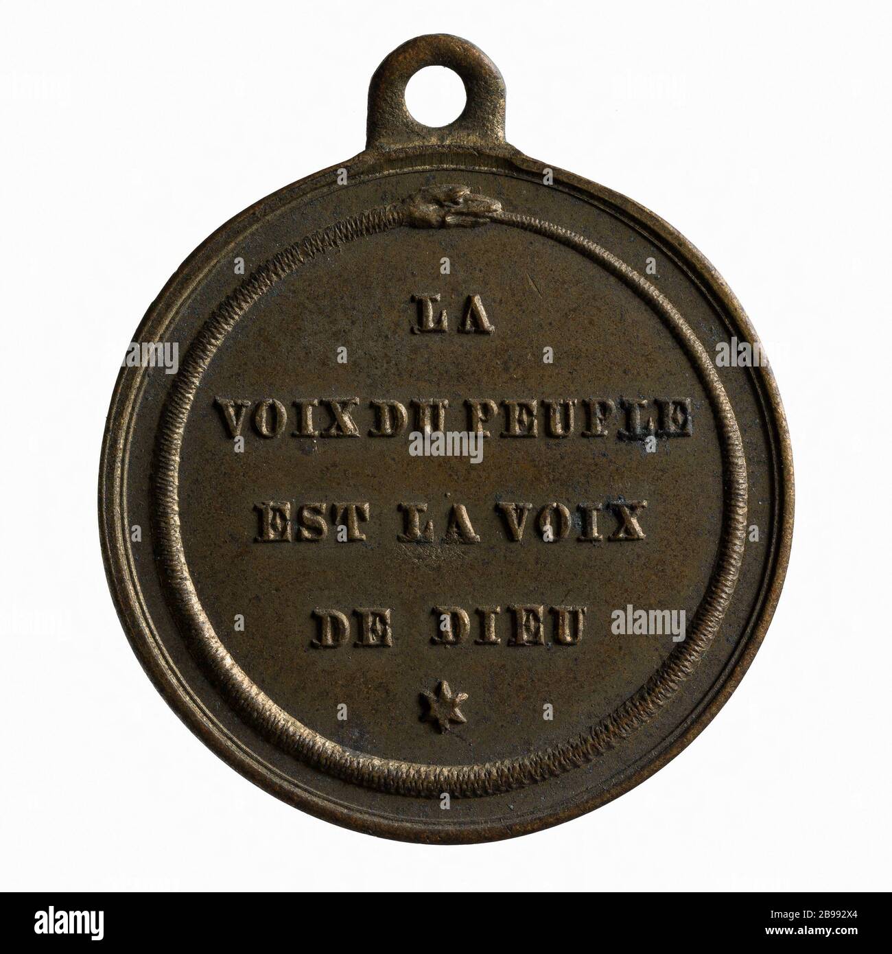 Association électorale du département de Seine, 1849 (titre factice) Médaille de l'Association électorale du département de la Seine, 1849. Paris, musée Carnavalet. Banque D'Images