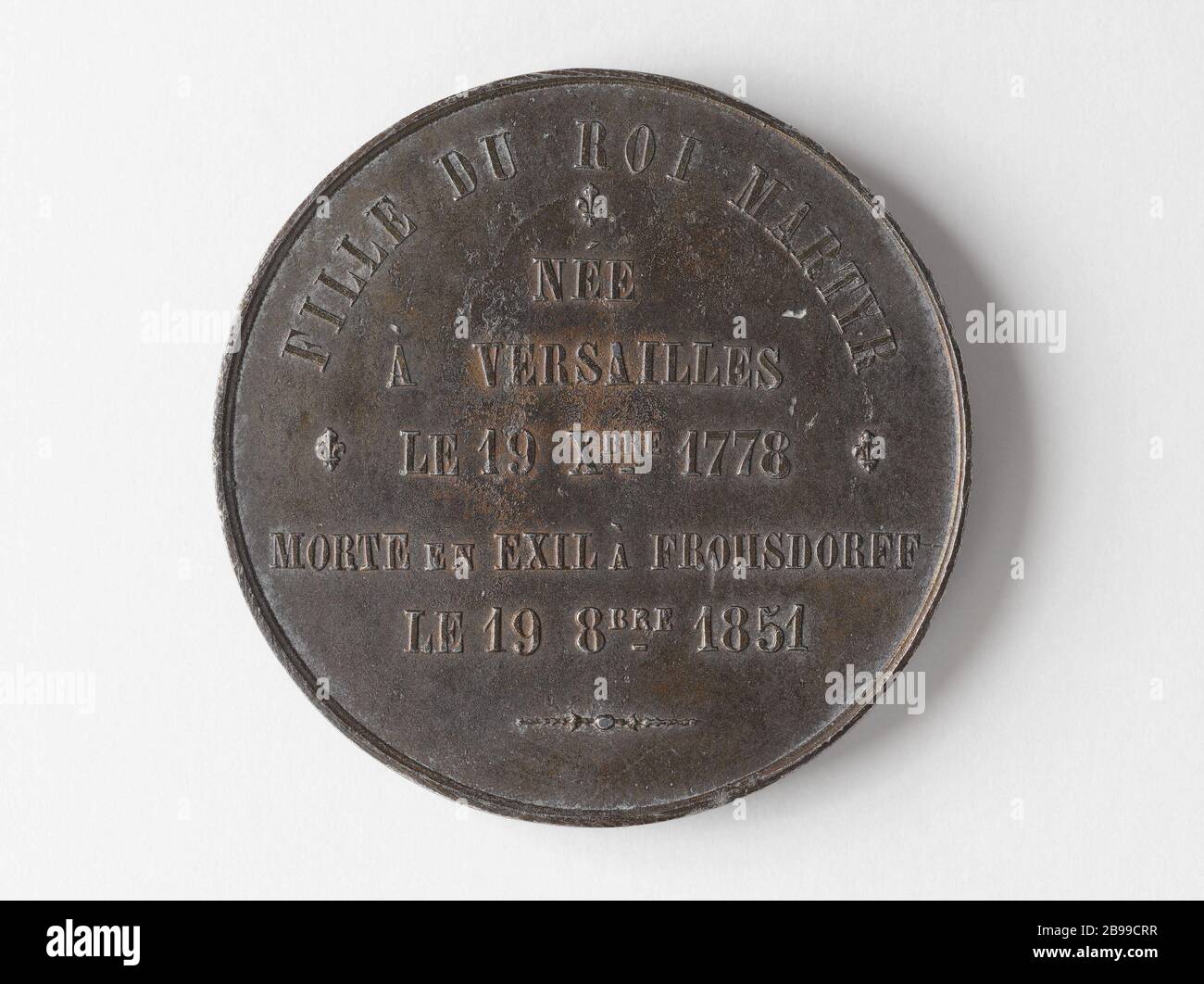 Marie Thérèse Charlotte, duchesse d'Angoulême, appelée Madame Royale (1778-1851) Armand Auguste Caqué (1793-1881). 'Marie-Thérèse-Charlotte, duchesse d'Angoulême, dite Madame Royale (1778-1851)'. Colorant. Paris, musée Carnavalet. Banque D'Images