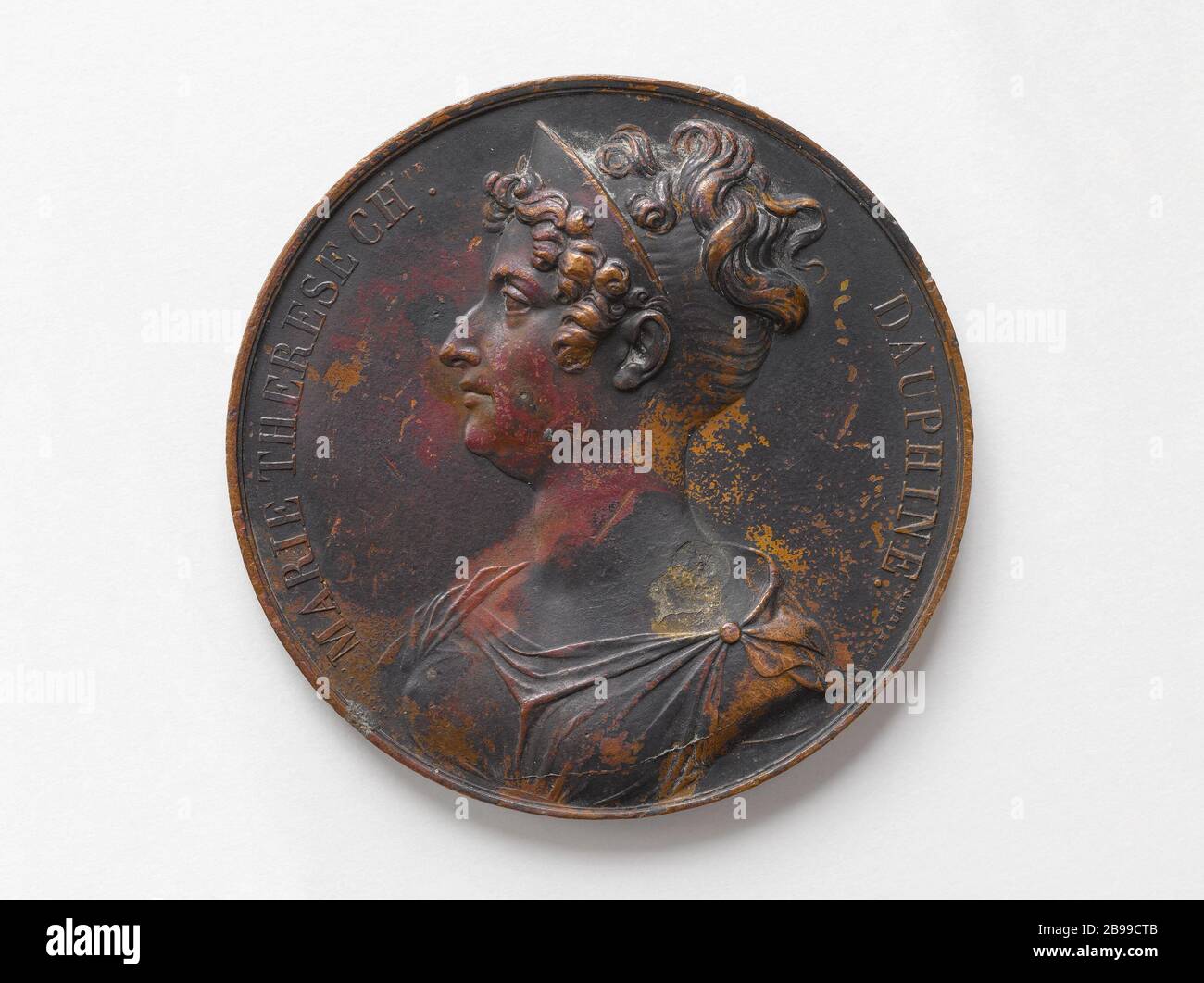 Marie Thérèse Charlotte, duchesse d'Angoulême, appelée Madame Royale (1778-1851) Armand Auguste Caqué (1793-1881). 'Marie-Thérèse-Charlotte, duchesse d'Angoulême, dite Madame Royale (1778-1851)'. Bronze. Paris, musée Carnavalet. Banque D'Images