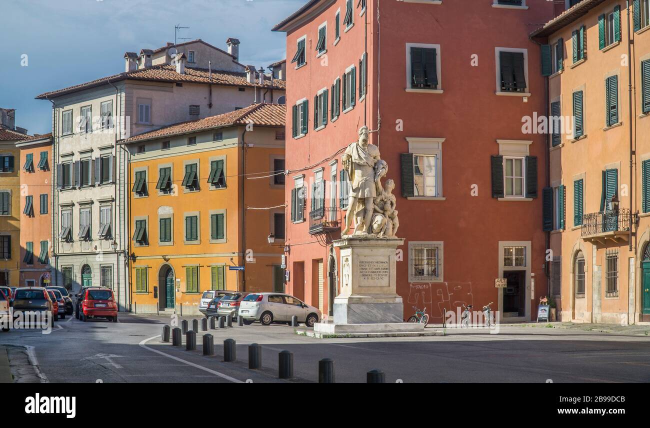 Statue de Ferdinando de 'Medici à la Piazza Francesco Carrara, Pise, Toscane, Italie Banque D'Images