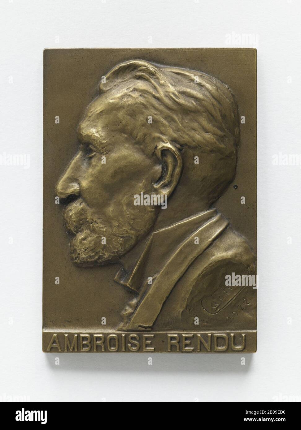 Ambrose Rendering (1847-1934), conseiller municipal Paris 1922 Cachoux. Ambroise Rendu (1847-1934), conséiller municipal de Paris, 1922. Bronze, 1922. Paris, musée Carnavalet. Banque D'Images
