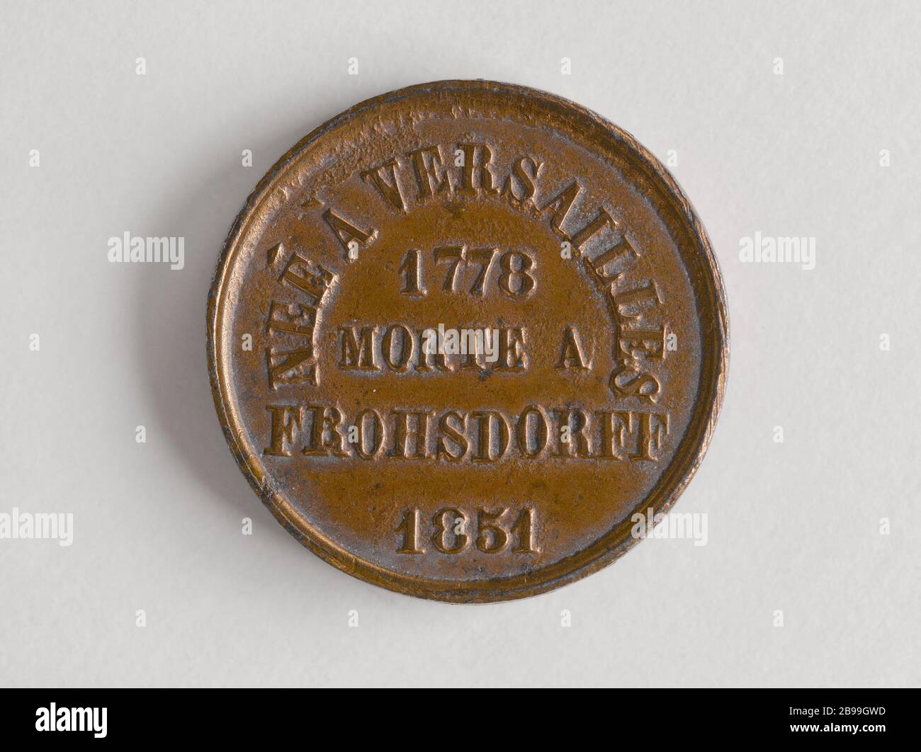 Marie Thérèse Charlotte, Duchesse d'Angoulême, nommée Madame Royale (1778-1851) Anonyme. 'Marie-Thérèse-Charlotte, duchesse d'Angoulême, dite Madame Royale (1778-1851)'. Bronze. 1851. Paris, musée Carnavalet. Banque D'Images