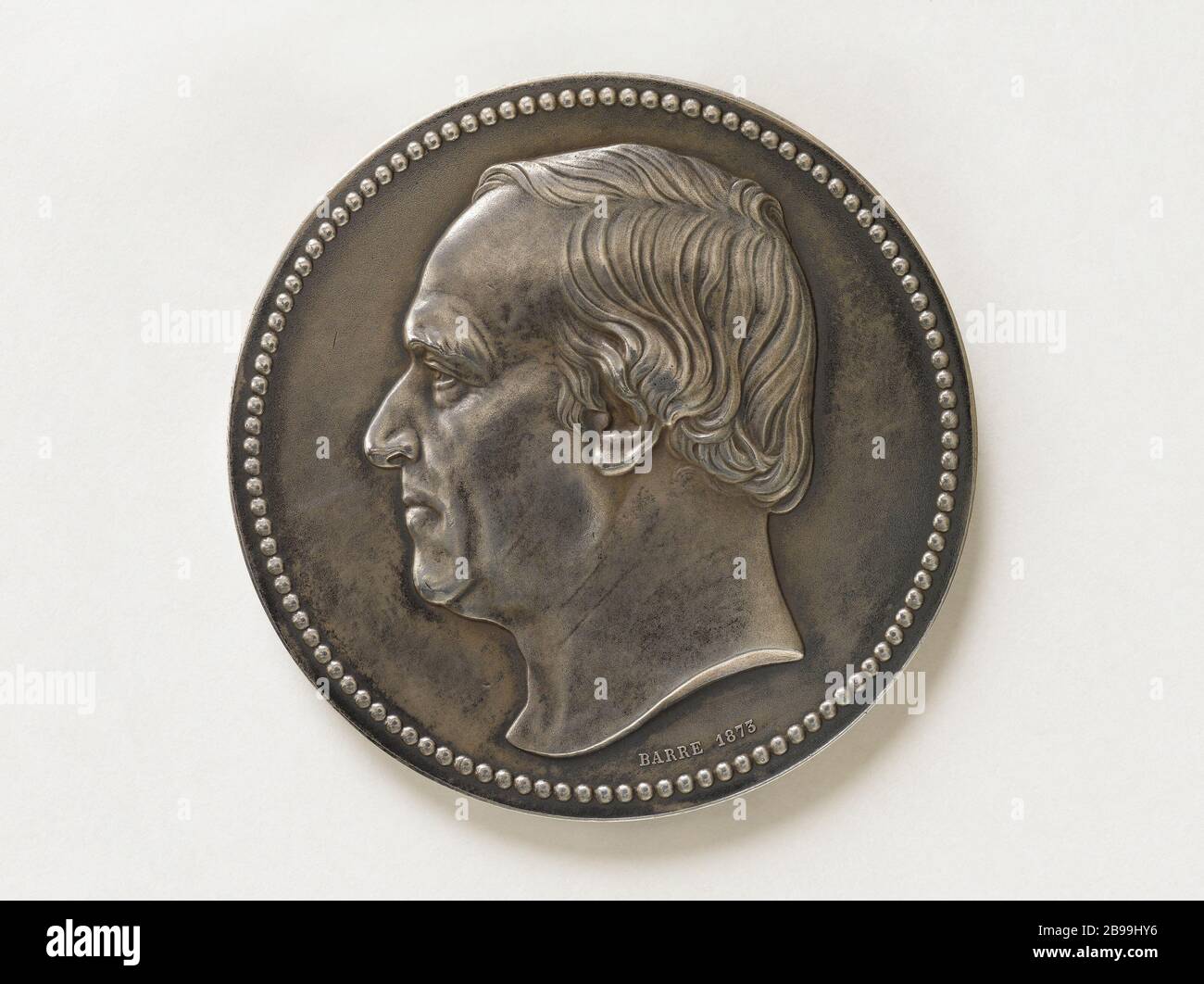 Jean Baptiste André Dumas (1800-1884), chimiste français et politique humaine, député (1849), sénateur, ministre de l'Agriculture et du Commerce (1850-1851), 1873 Jean-Auguste barre (1811-1896). Jean Baptiste André Dumas (1800-1884), chimiste et homme politique English, déné (1849), sénatrice, ministre de l'Agriculture et du Commerce (1850-1851), 1873. Argent, 1873. Paris, musée Carnavalet. Banque D'Images