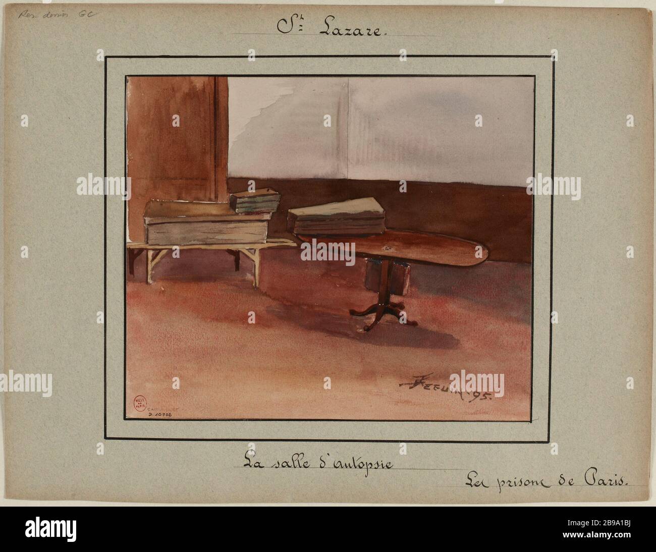 [Les prisons de Paris] prison Saint-Lazare; la salle d'autopsie Banque D'Images