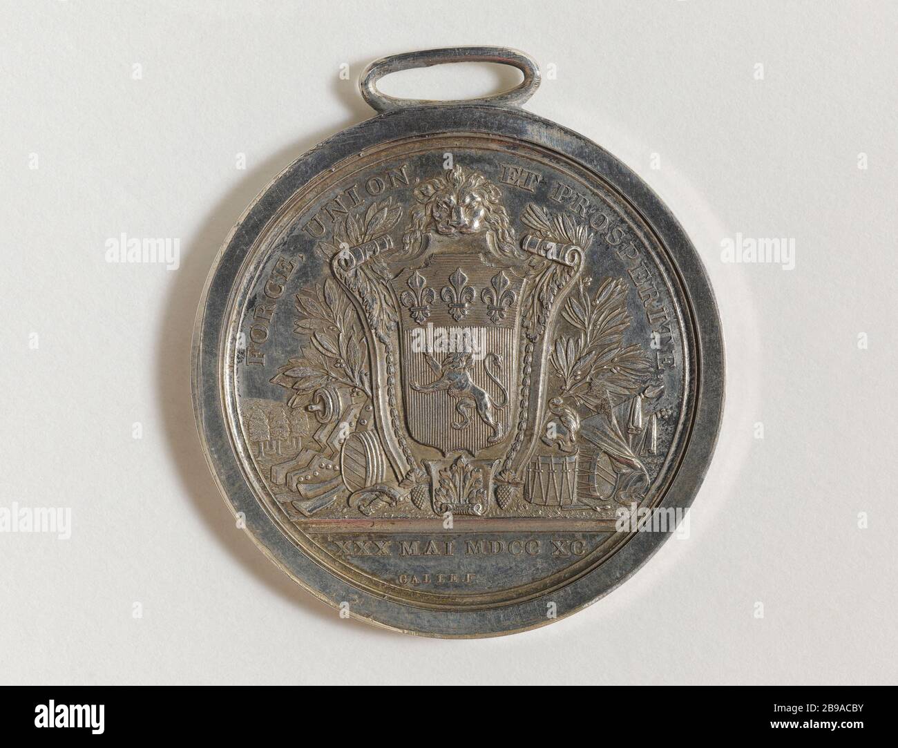 FÉDÉRATION MARTIALE, 30 MAI 1790 André Galle (1761-1844). 'Fédération nationale'. Argent, 30 mai 1790. Paris, musée Carnavalet. Banque D'Images FÉDÉRATION MARTIALE, 30 MAI 1790 André Galle (1761-1844). 'Fédération nationale'. Argent, 30 mai 1790. Paris, musée Carnavalet. Banque D'Images