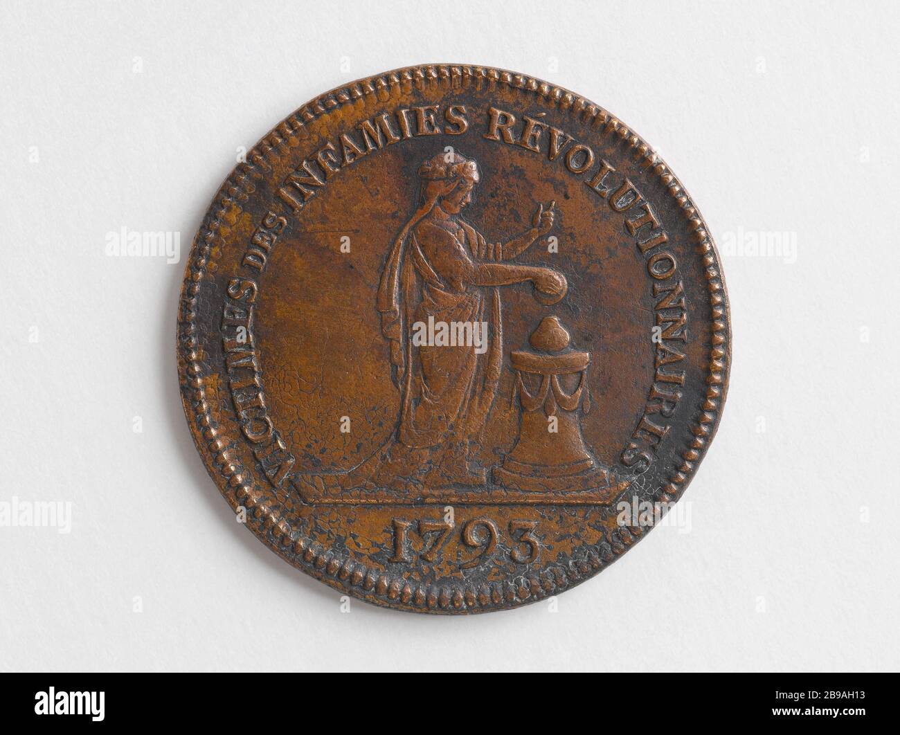 Marie Thérèse Charlotte, Duchesse d'Angoulême, nommée Madame Royale (1778-1851) Anonyme. 'Marie-Thérèse-Charlotte, duchesse d'Angoulême, dite Madame Royale (1778-1851)'. Bronze. 1793. Paris, musée Carnavalet. Banque D'Images