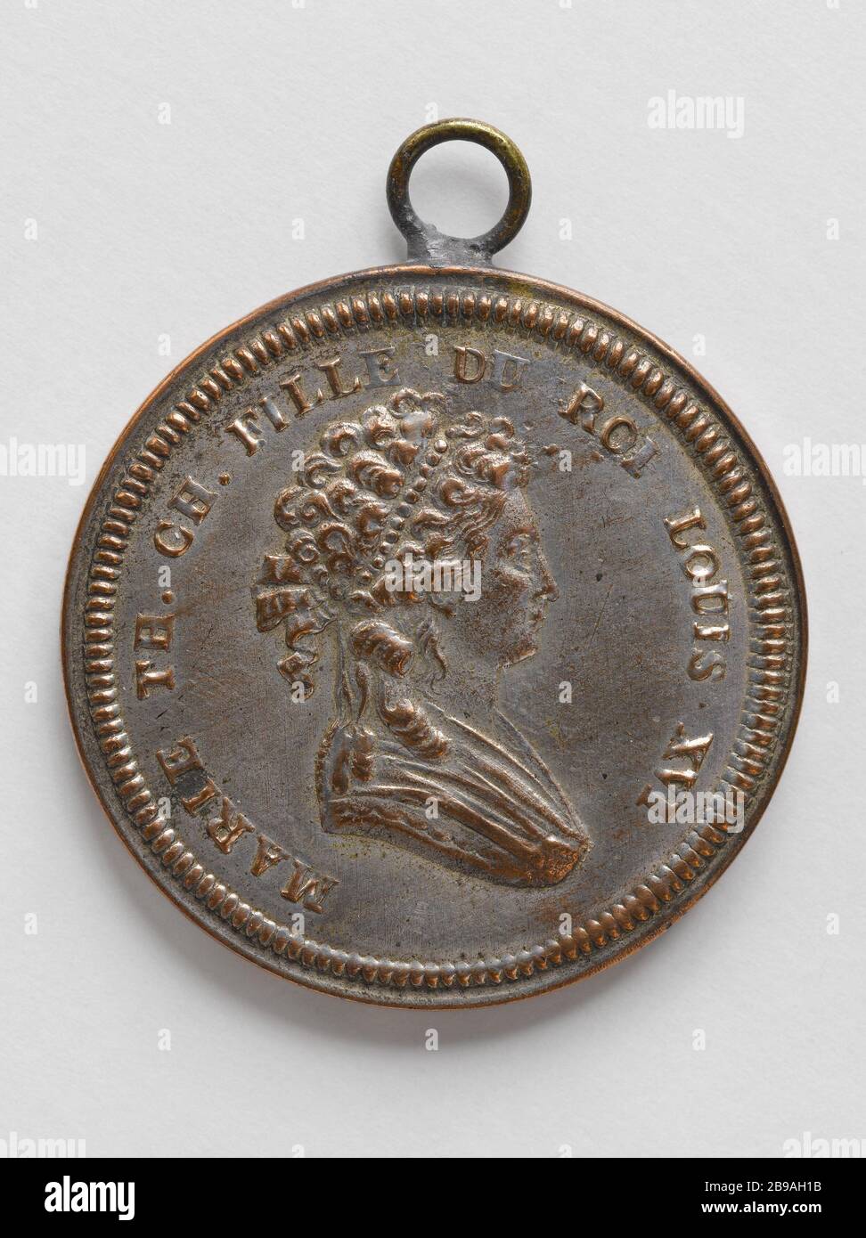 Marie Thérèse Charlotte, Duchesse d'Angoulême, nommée Madame Royale (1778-1851) Anonyme. 'Marie-Thérèse-Charlotte, duchesse d'Angoulême, dite Madame Royale (1778-1851)'. Bronze argentin. Paris, musée Carnavalet. Banque D'Images