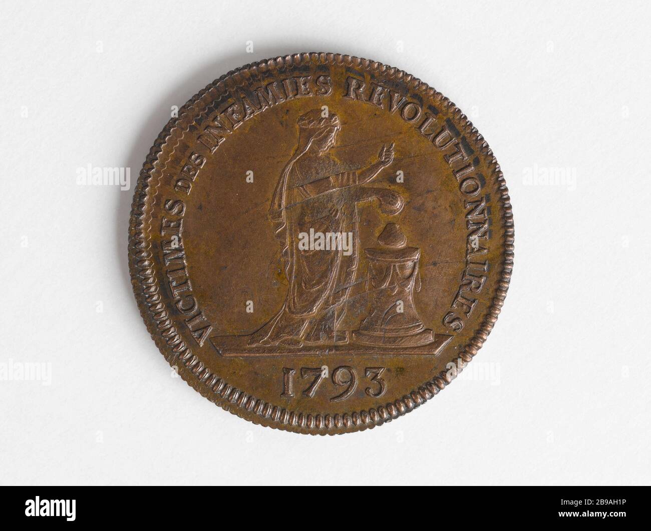 Marie Thérèse Charlotte, Duchesse d'Angoulême, nommée Madame Royale (1778-1851) Anonyme. 'Marie-Thérèse-Charlotte, duchesse d'Angoulême, dite Madame Royale (1778-1851)'. Bronze. 1793. Paris, musée Carnavalet. Banque D'Images