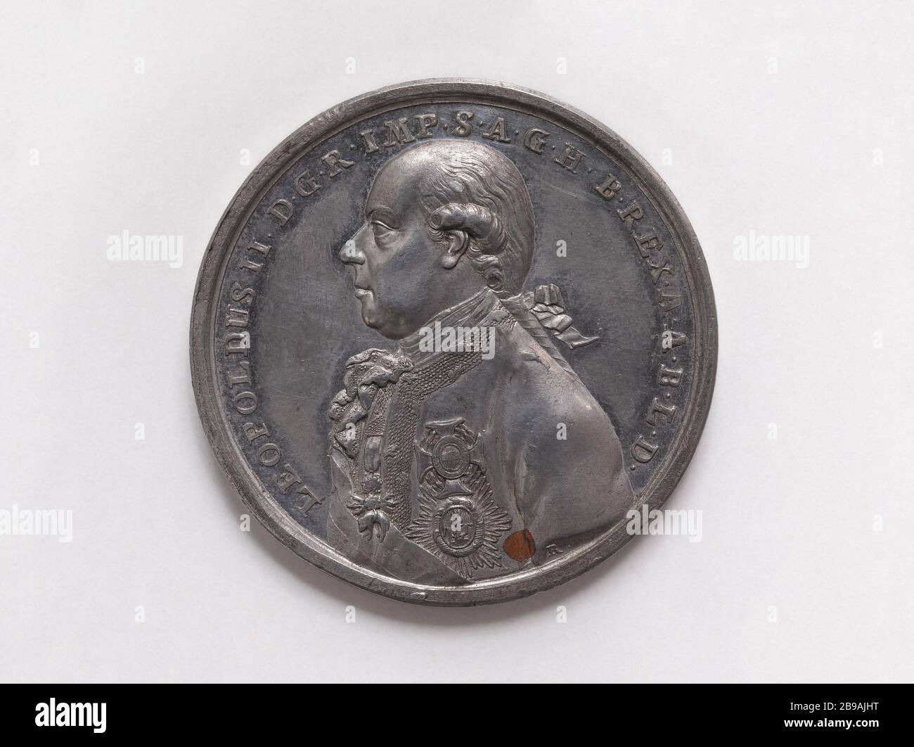 Léopold II (1747-1792), Grand-duc de Toscane (1765-1790), empereur romain Saint (1790-1792), 1790 Johan Christian Reich (1740-1814). Léopold II (1747-1792), grand-duc de Toscane (1765-1790), monsieur germanique (1790-1792), 1790. Métal argentin. Paris, musée Carnavalet. Banque D'Images