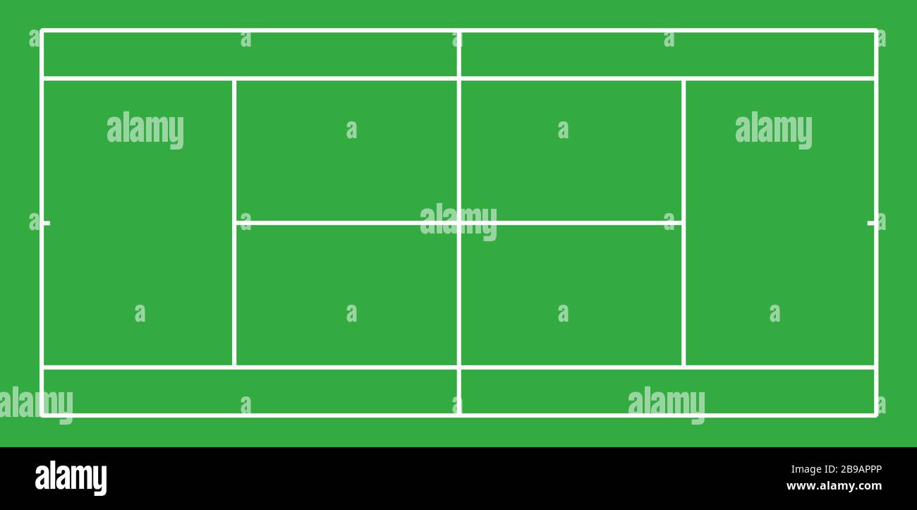 Court de tennis . Vue de dessus avec proportion correcte Illustration de Vecteur