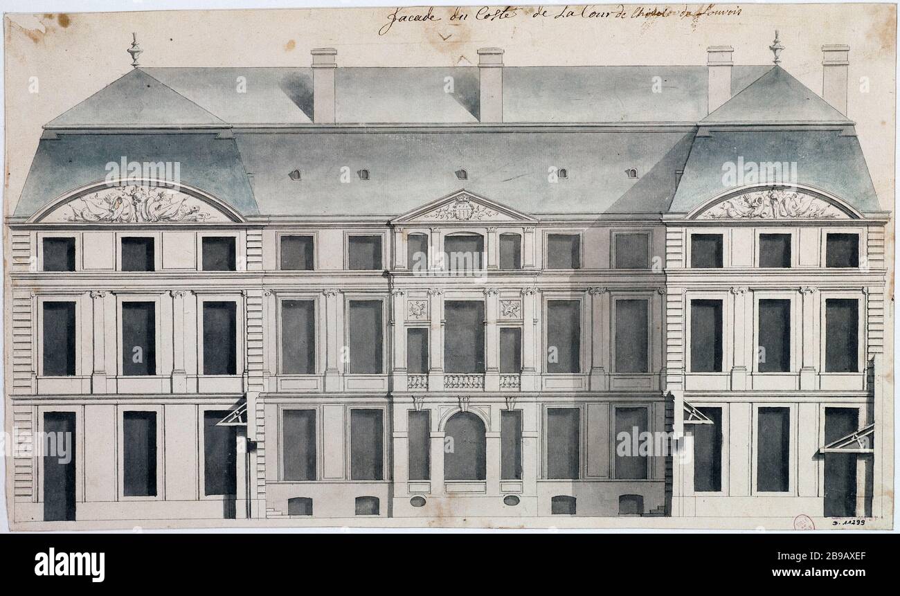 HÔTEL LOUVOIS Jean-Michel Chevotet (1698-1772). 'Hôtel de Louvois', vers 1725. Dessert. Paris, musée Carnavalet. Banque D'Images