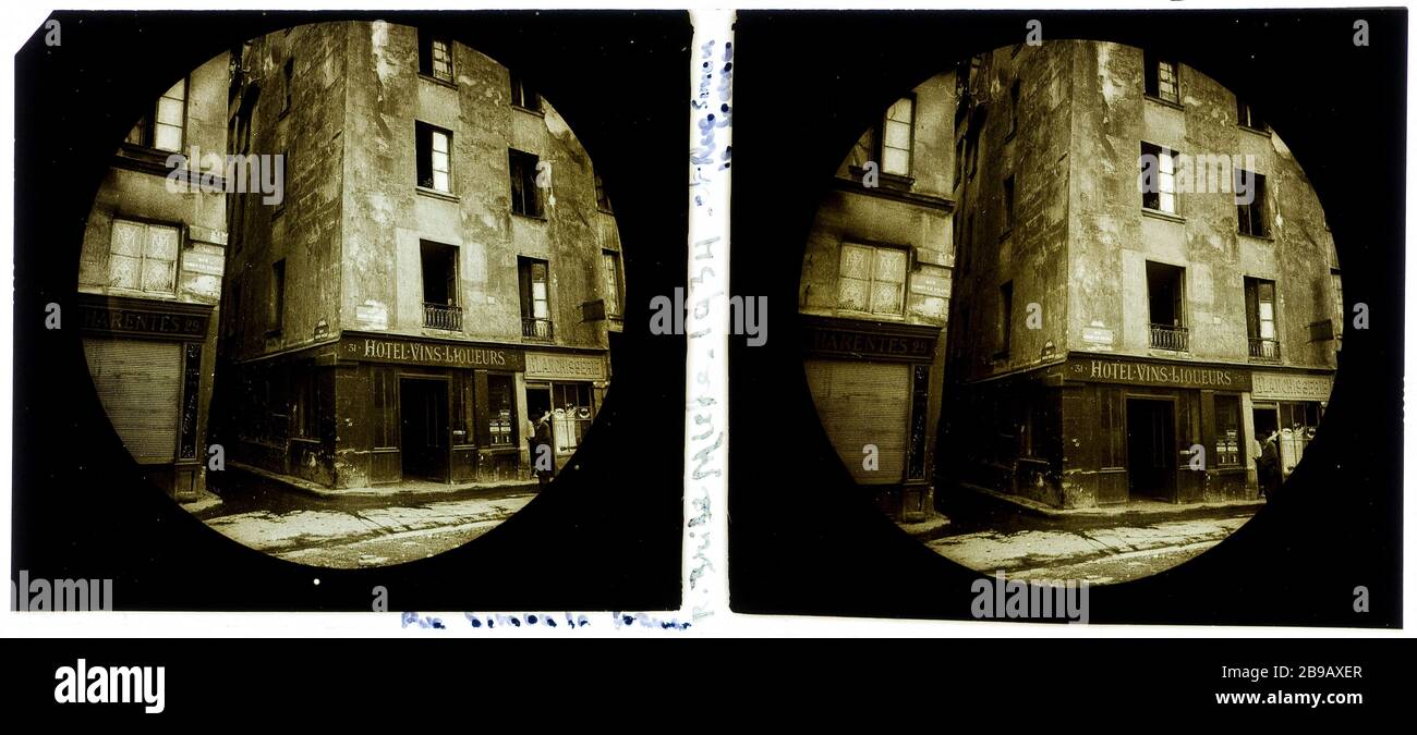 COUPE-RUE MICHE STREET SIMON-LE-FRANC, 4ÈME ARRONDISSEMENT rue Briise-Miche de la rue Simon-le-Franc, 4ème arrondissement. 1934. Photographie anonyme. Paris, musée Carnavalet. Banque D'Images