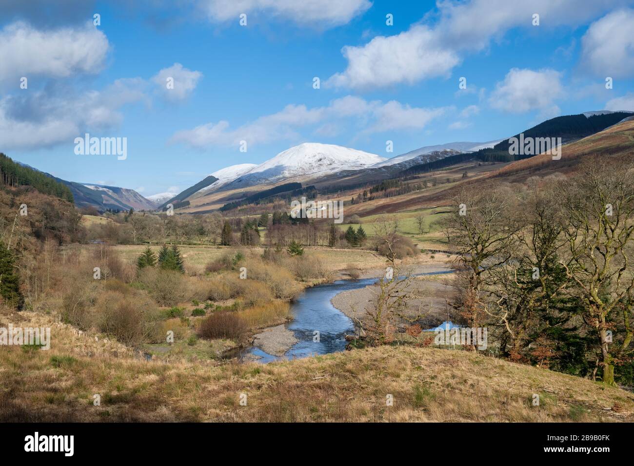 Moffat Dale en fin d'hiver, Dumfries & Galloway, Écosse Banque D'Images