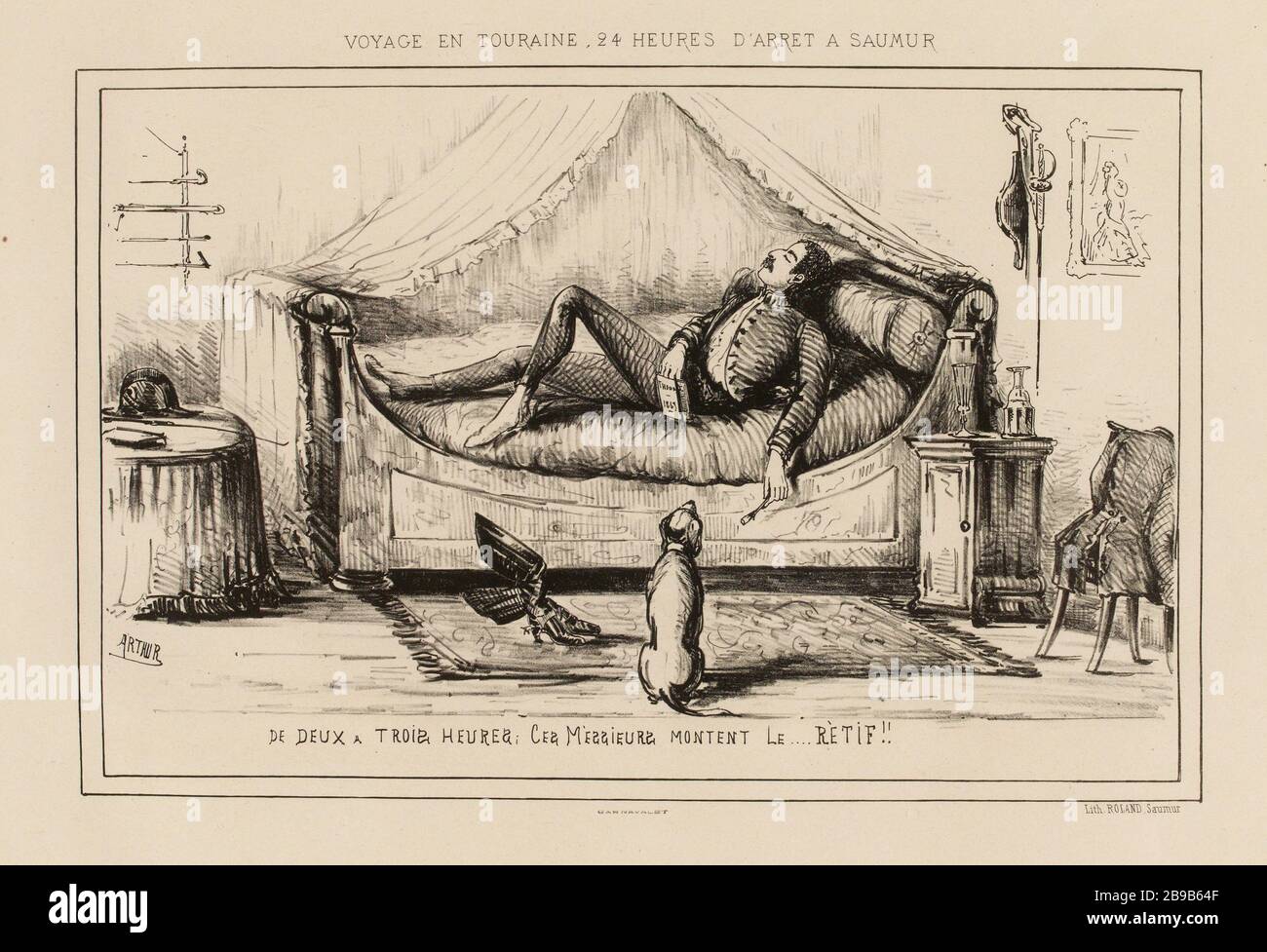 Deux à trois heures (comme factice) |. VOYAGE EN TOURAINE, 24 HEURES sur une Saumur (dans son ensemble). Banque D'Images