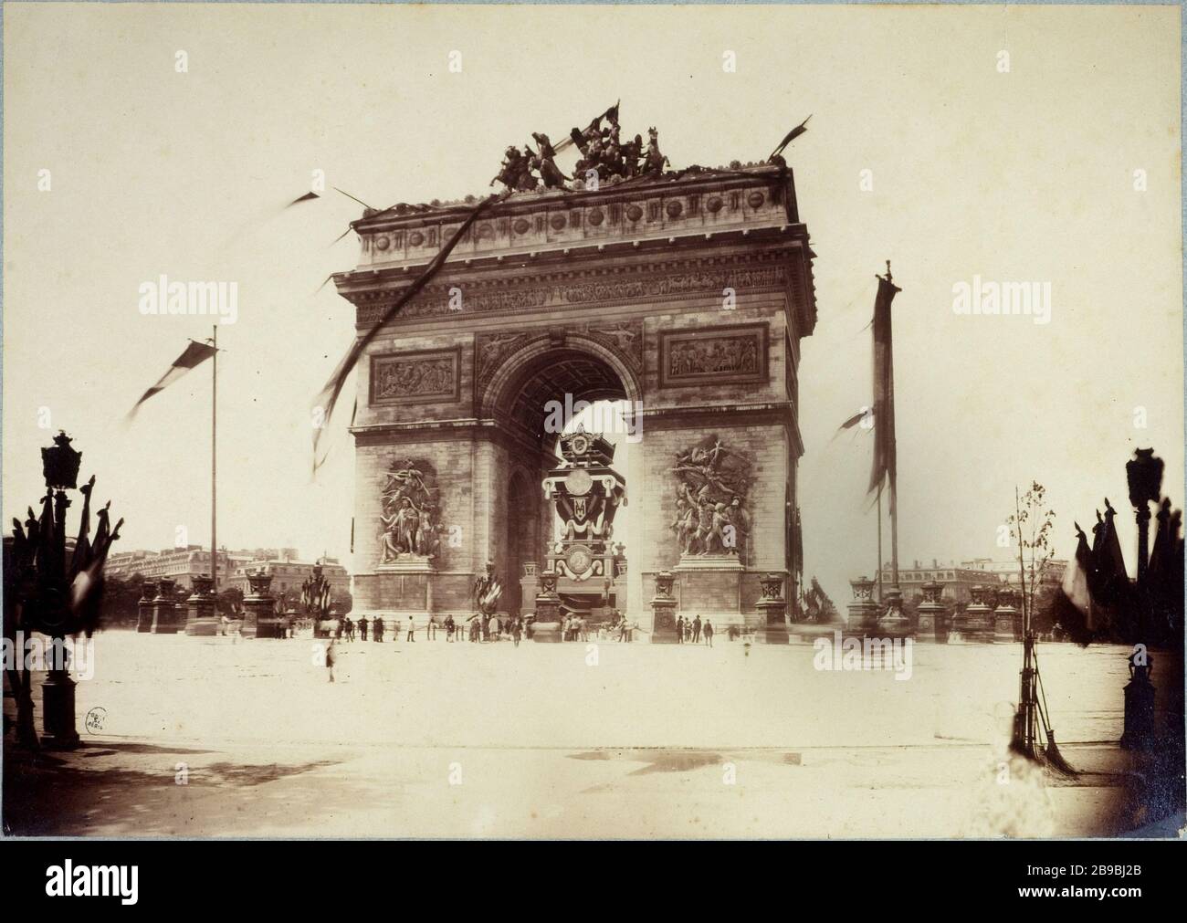 FUNERAILLES DE VICTOR HUGO Funérailles de Victor Hugo, 30 mai 1885. Photographie d'Henri Godefroy (1837-1913). Paris, musée Carnavalet. Banque D'Images