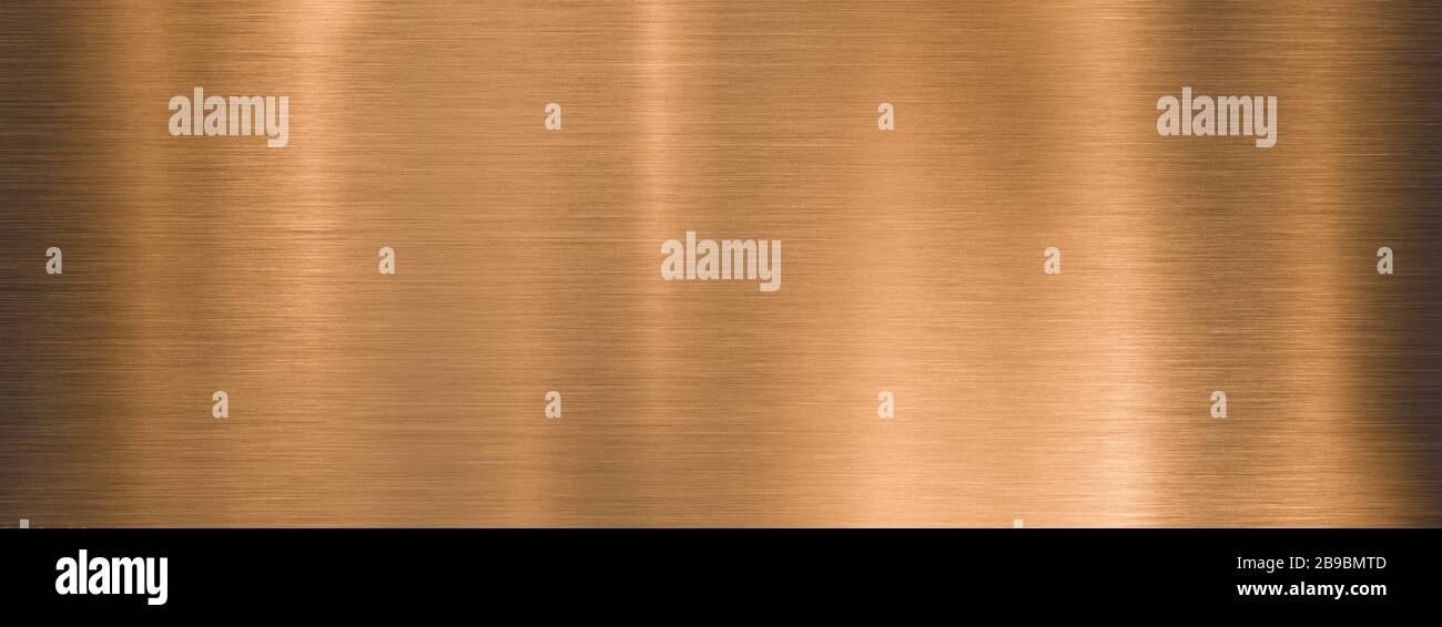 plaque ou plaque texturée large en bronze brossé métallique Banque D'Images