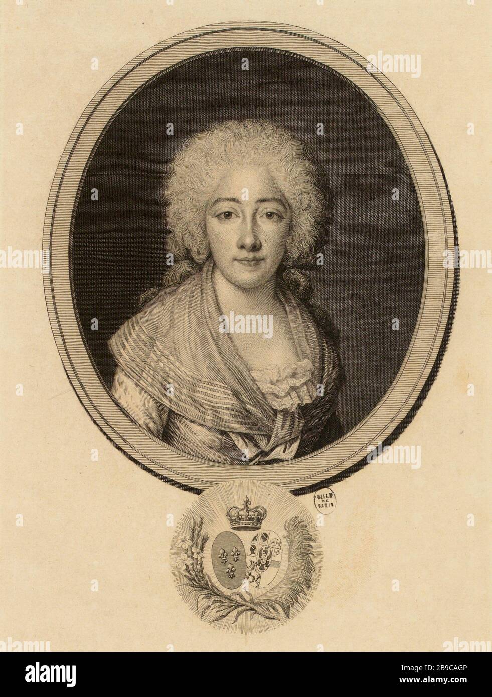 Portrait de Marie-Josephine-Louise de Savoie, Comtesse de Provence (Firmin-Didot: 163) (titre factice) Banque D'Images
