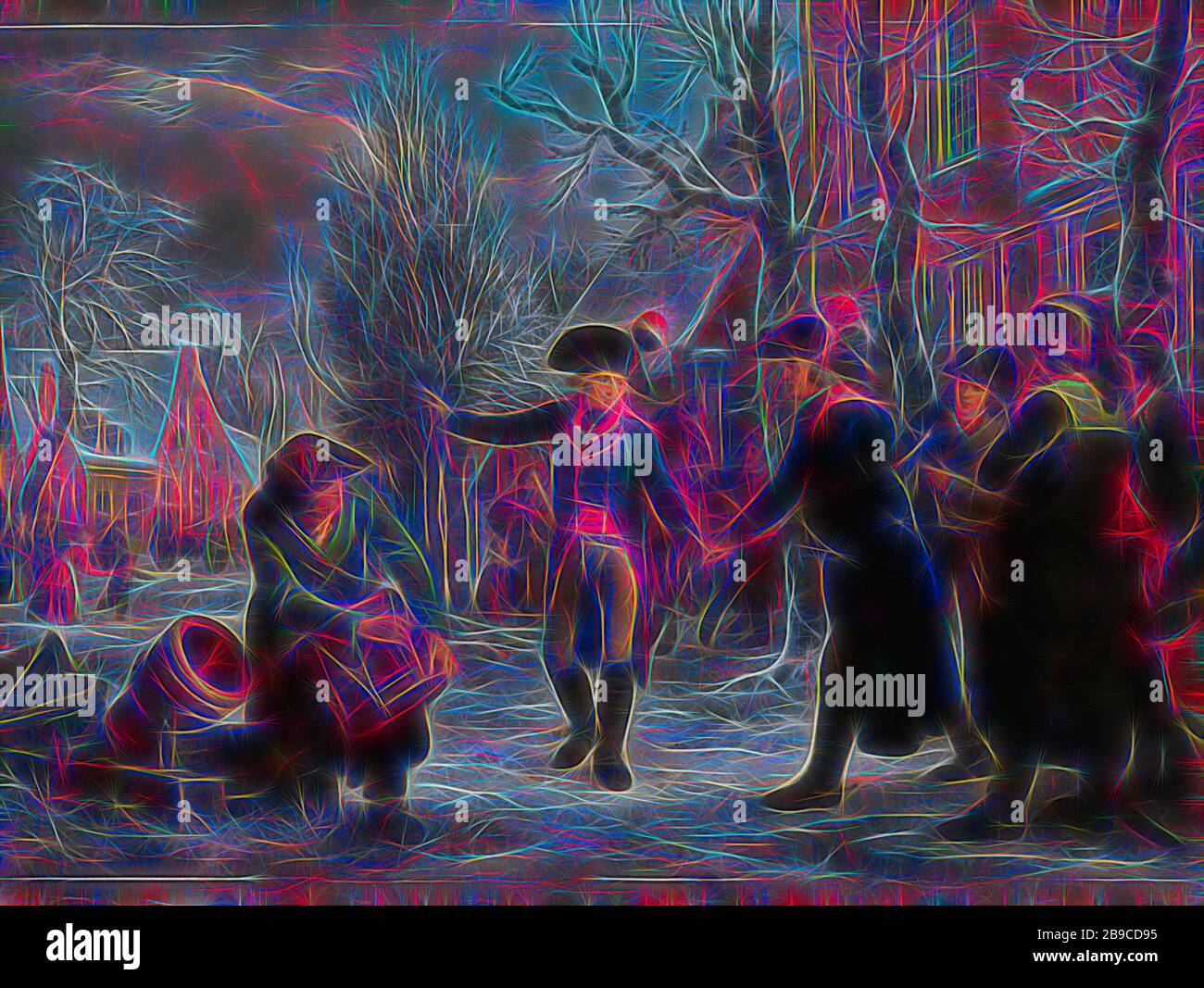 Général Daendels prendre congé du lieutenant-colonel Krayenhoff Général Daendels prendre congé du Lieutenant-colonel Krayenhoff, le général DAENDELS fait ses adieux au Lieutenant-colonel écran cathodique Krayenhoff, qui est envoyé à Amsterdam pour aboutir à une révolution dans l'administration de la ville, le 18 janvier 1795. Également proposé : le Colonel van der Mühl et l'agent du personnel Jan Nagel. L'action se déroule en hiver avec de la neige au sol, à gauche un homme avec un tambour courbée par un mortier. À l'arrière d'un manuscrit de 1834 est confirmé pour expliquer la performance, la prise de congé, Maarsen, Amsterdam, Banque D'Images