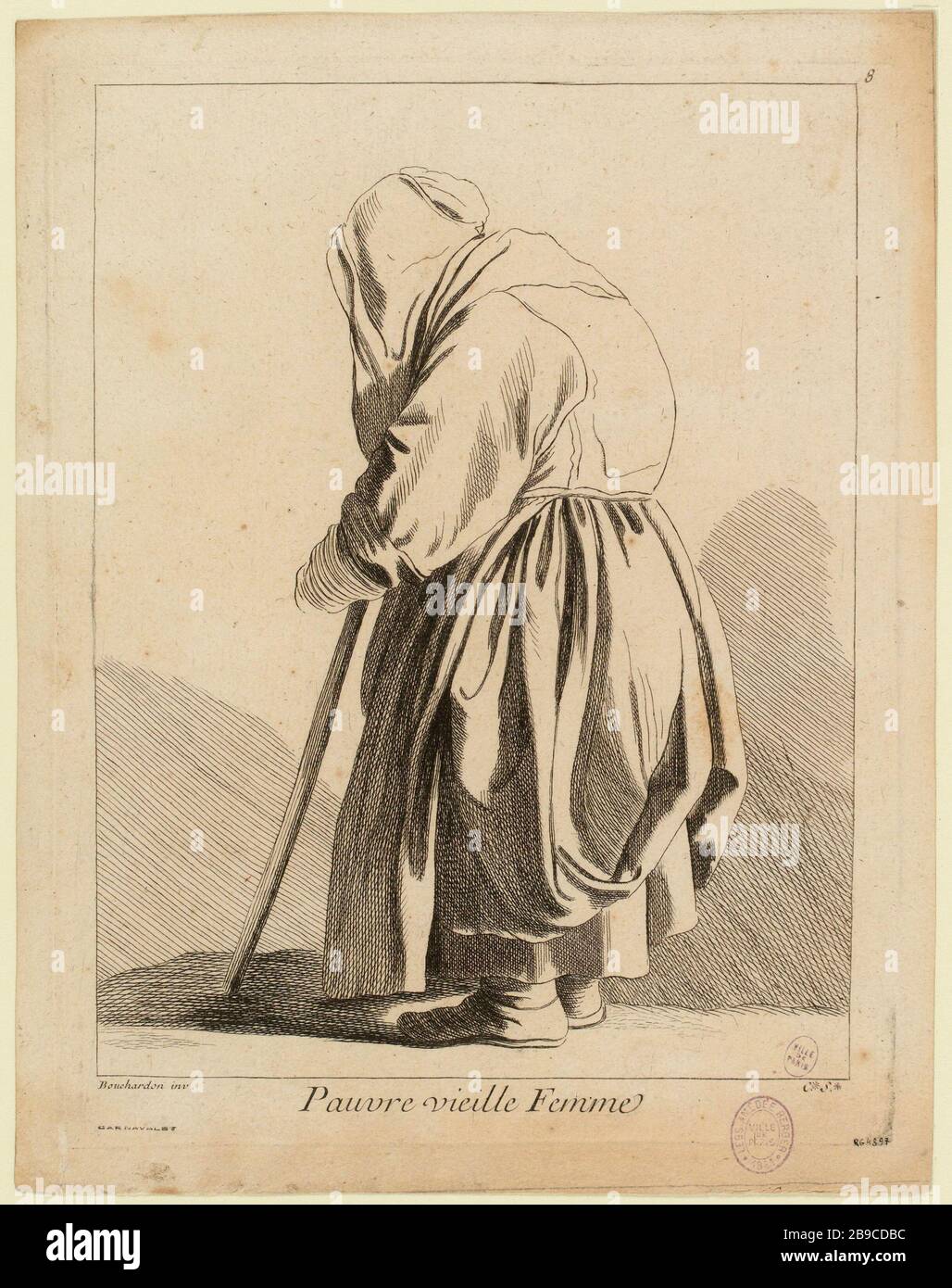 Pauvre vieille femme / 8 (tel que répertorié) | cris de Paris quatrième résultat (dans l'ensemble) Banque D'Images