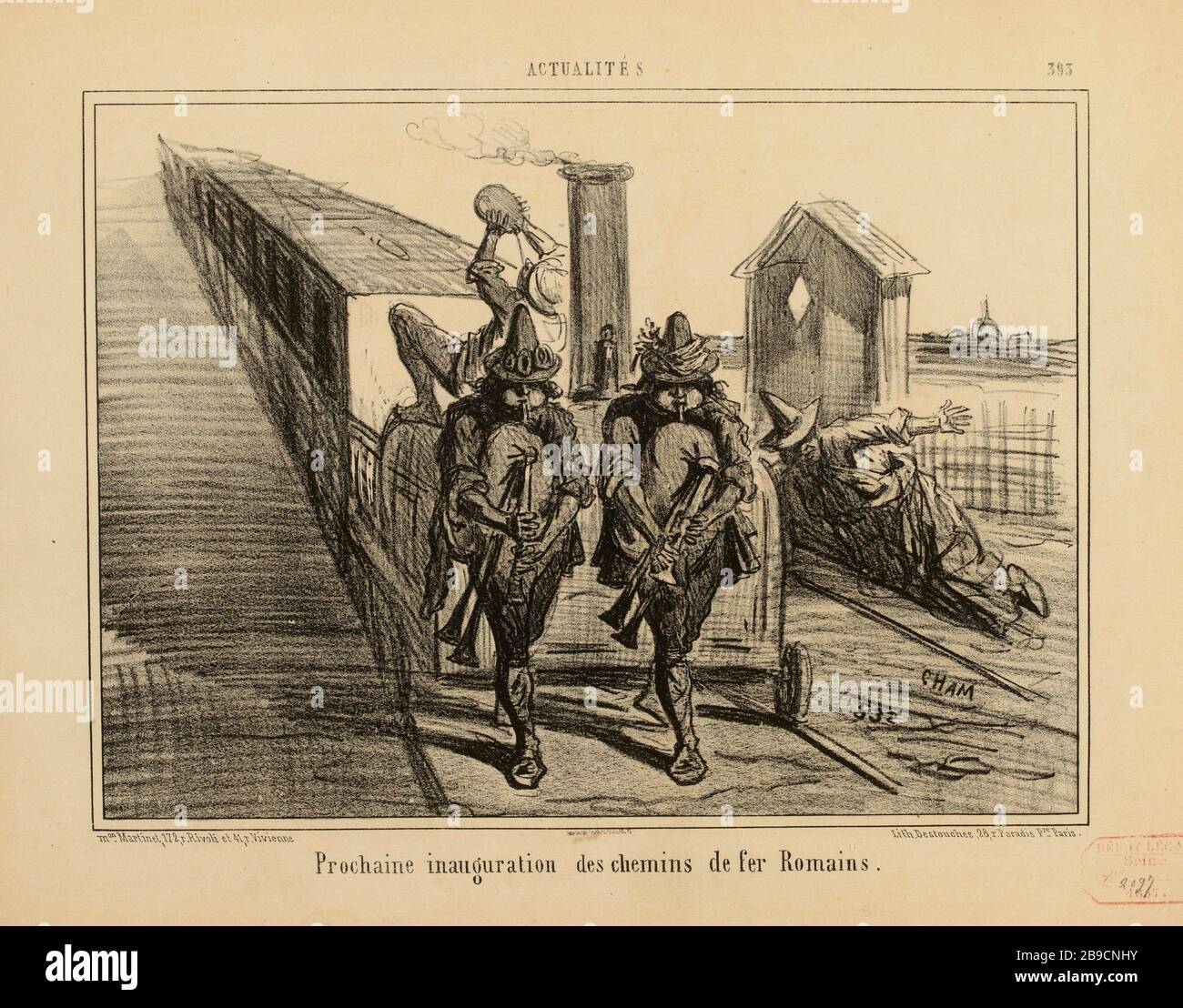 Prochain inauguration ferroviaire Romains. / 393 (titre enregistré) | Nouvelles (sous tout). Banque D'Images