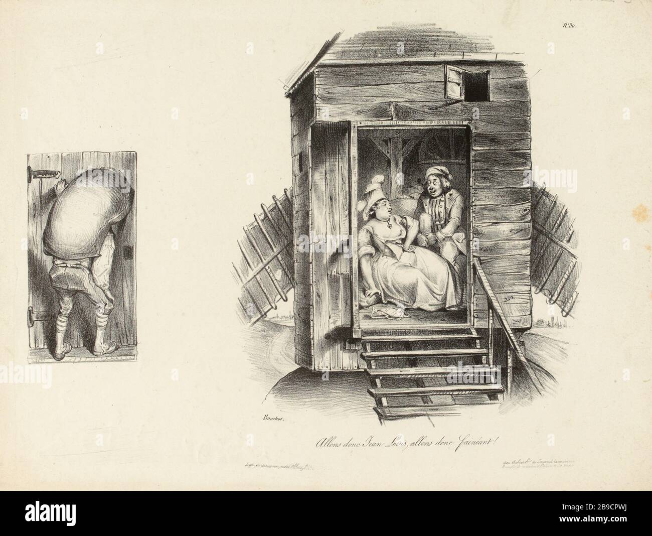 N° 30 / non-sens Jean Louis, venez paresseux! [...] (Titre enregistré) | morale cachée (1832) (dans son ensemble) Banque D'Images