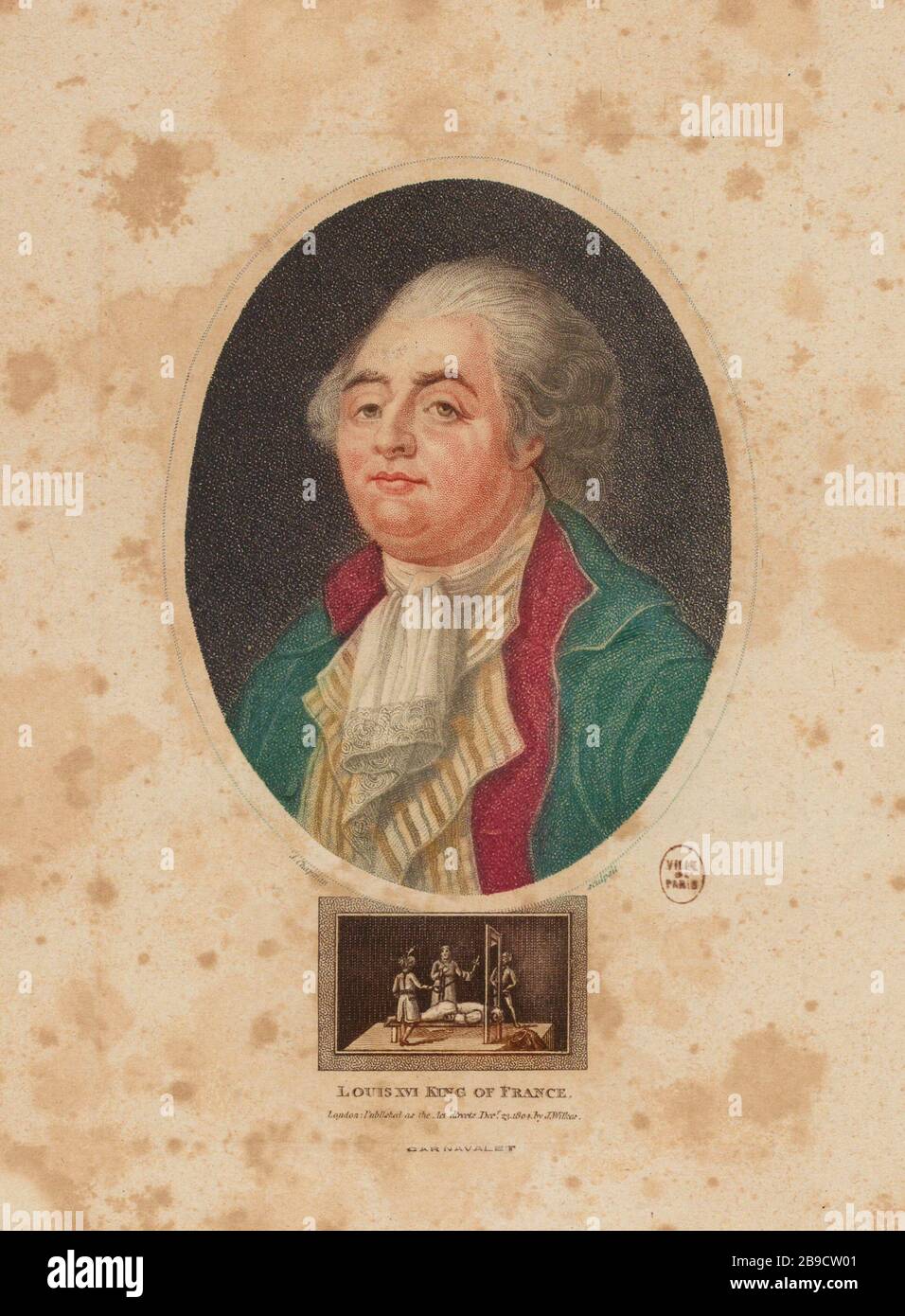 Louis XVI roi de France. (Comme indiqué) Banque D'Images