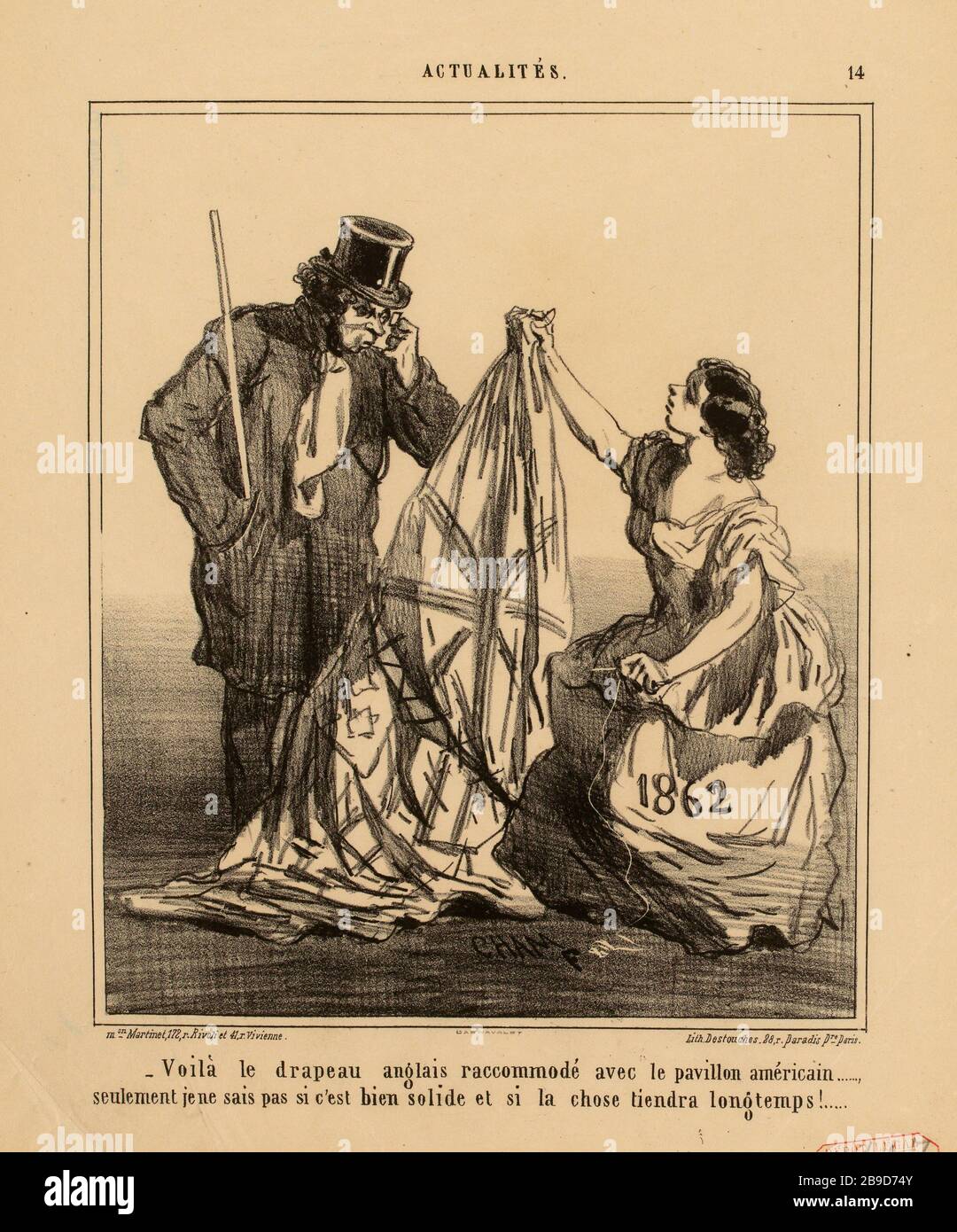 Que le drapeau anglais raccomodé avec le drapeau américain ...., / je ne sais pas si il est fort et si la chose dure longtemps .... (comme indiqué) |!. Nouvelles (sous tous ) Banque D'Images
